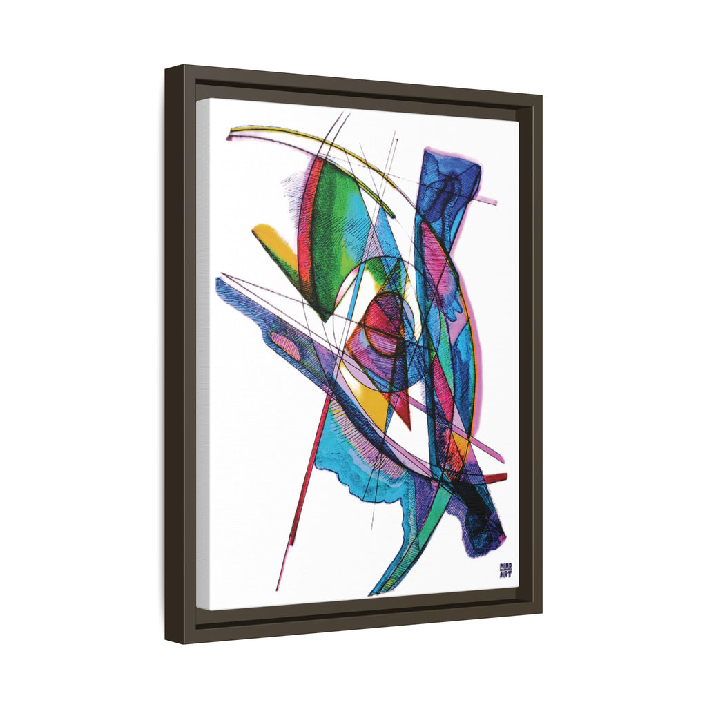 Watching (White Background) Matte Canvas, Framed