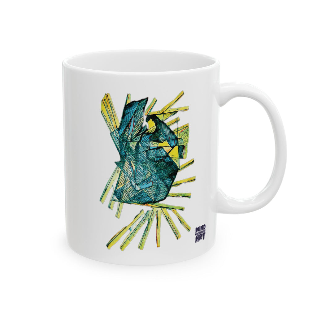 Lightspeed (Teal) White Ceramic Mug, (11oz, 15oz)
