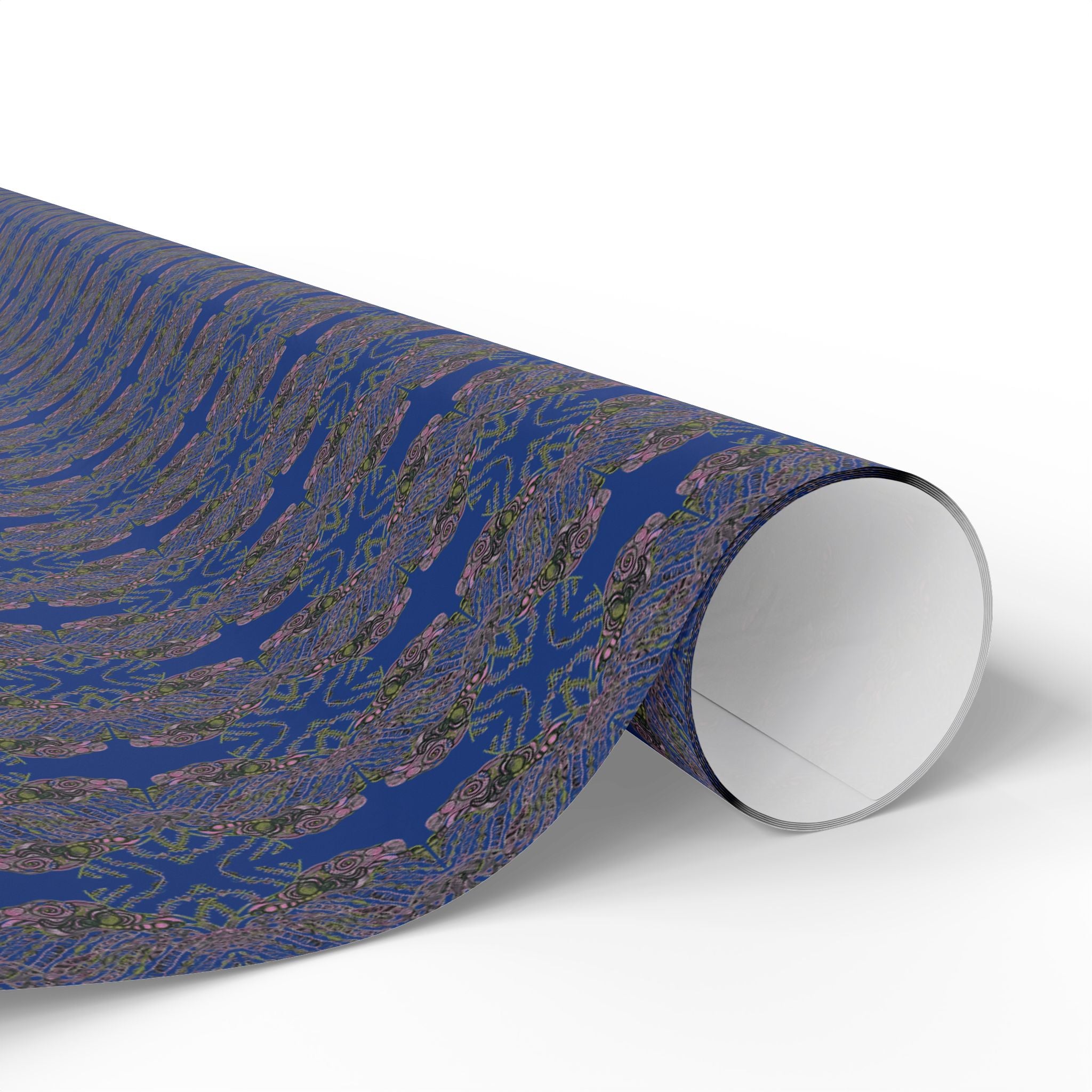 Vessel (Neon, Mirror, Blue Background) Heavy Wrapping Paper