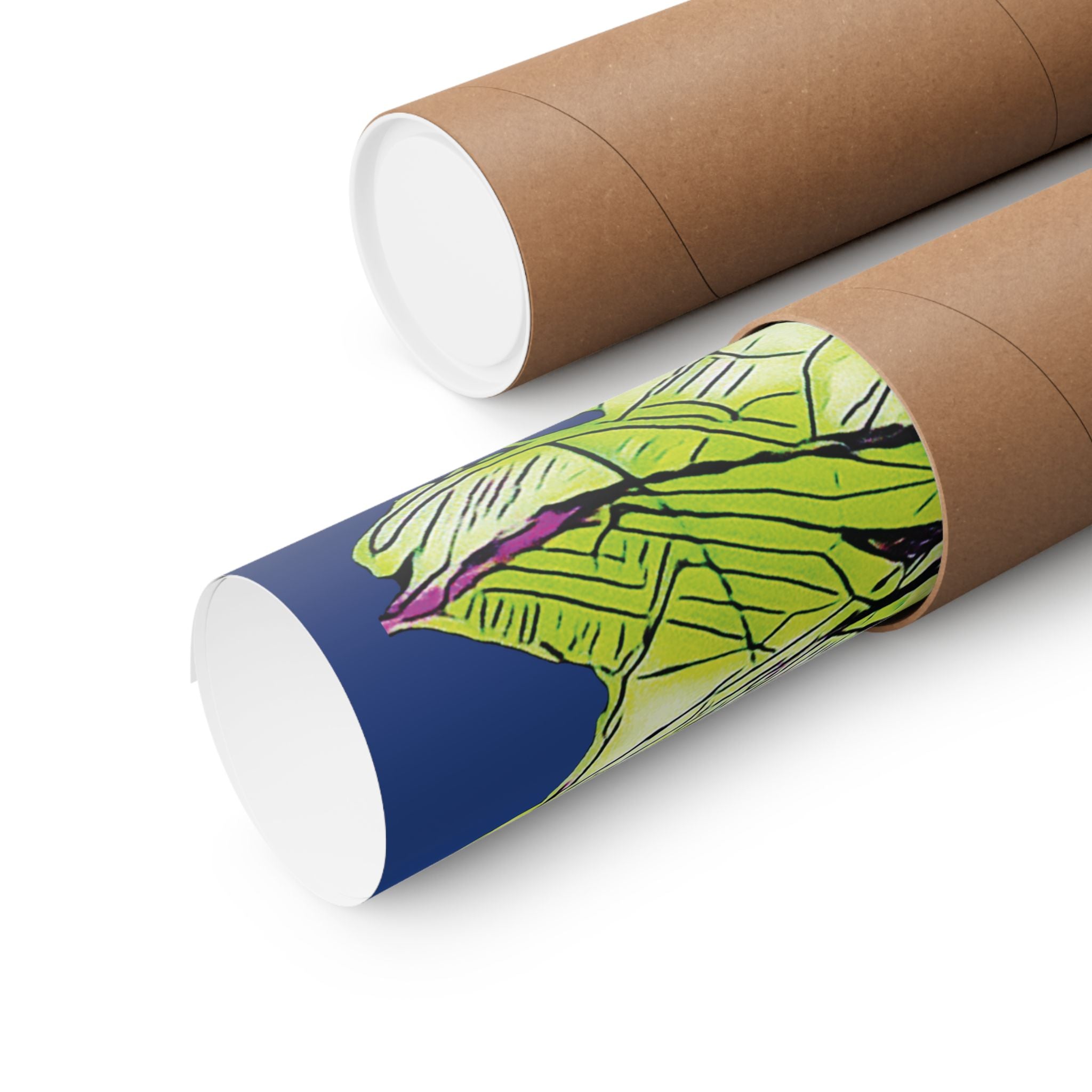 Dive Reflex (Lime, Dark Blue Background) Matte Poster