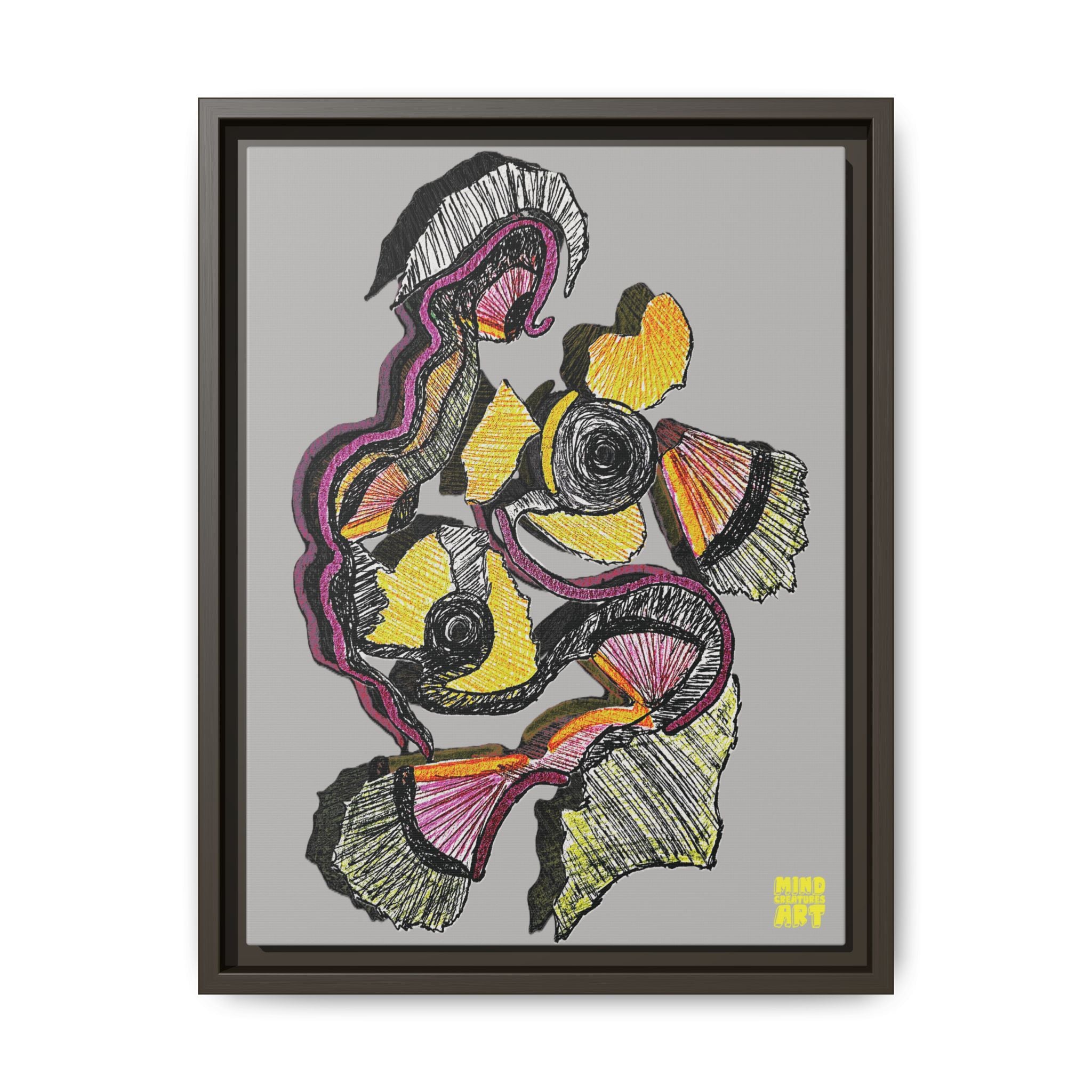 Crimson Teacher (Light Gray Background) Matte Canvas, Framed