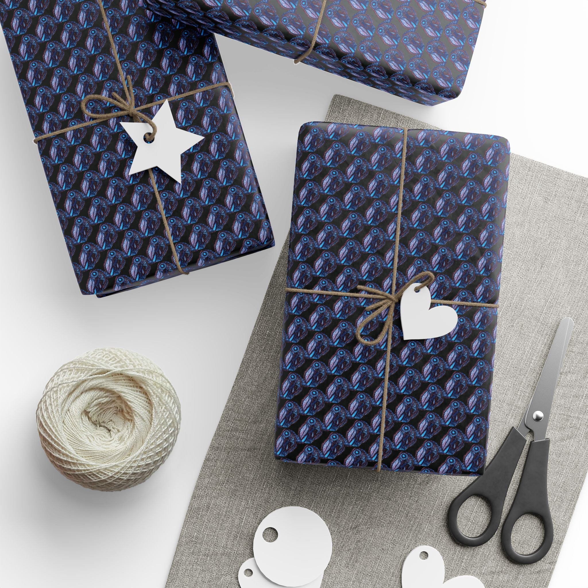 Who Are You? (Black Background) Heavy Wrapping Paper