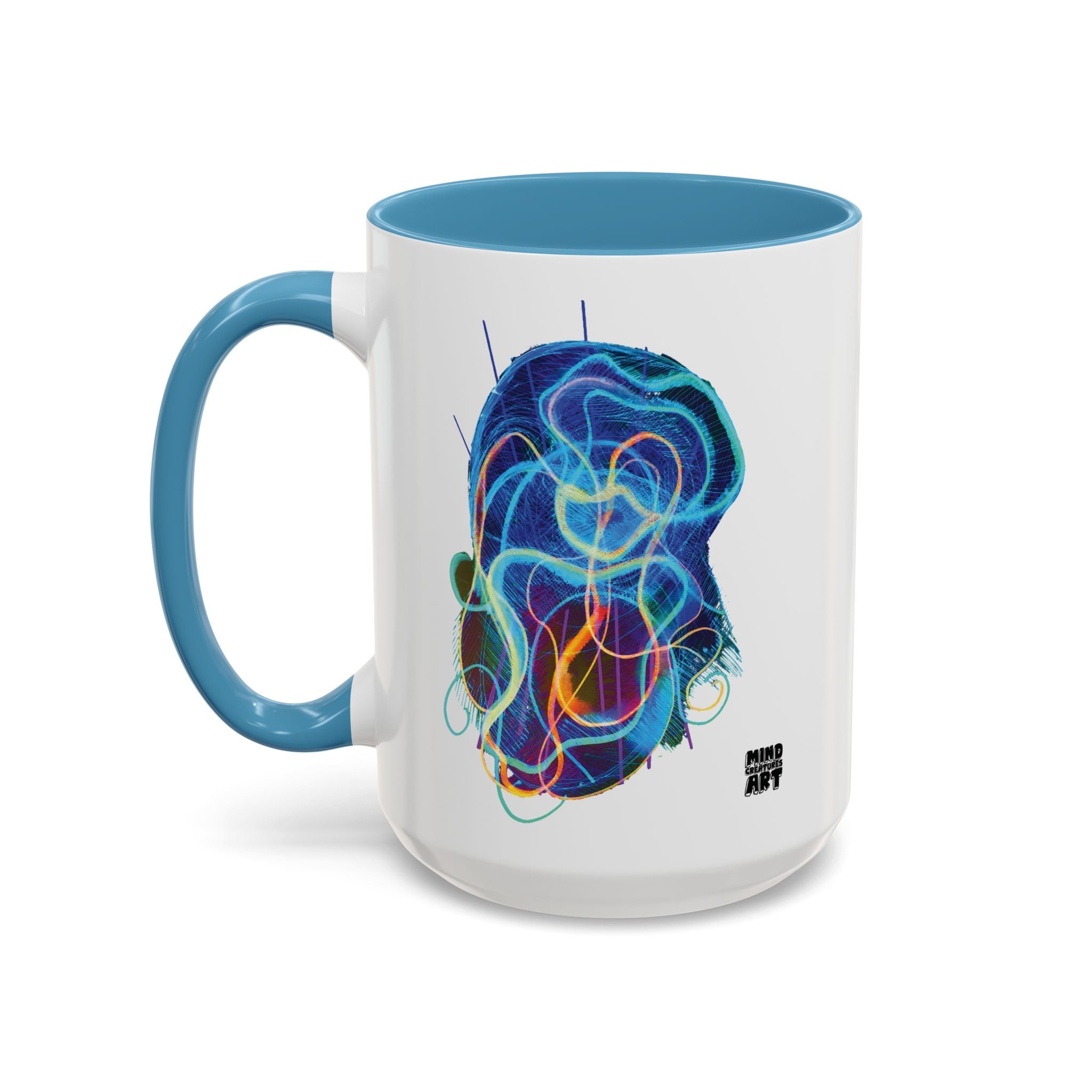 Davy Jones (Electric Blue) Accent Coffee Mug (11oz, 15oz)