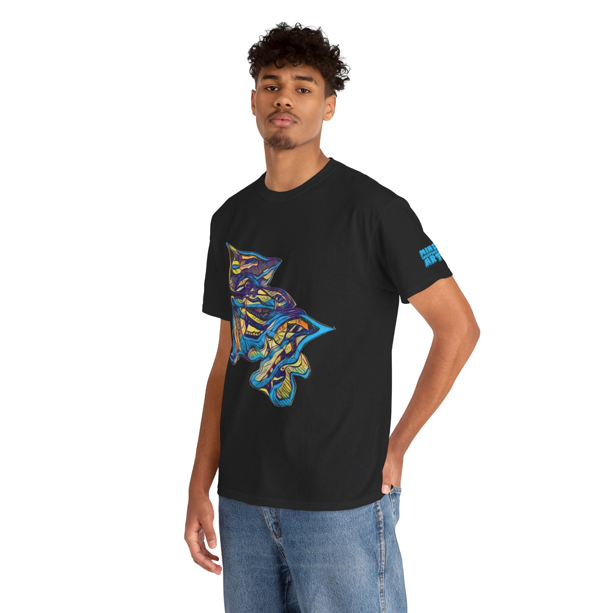 Cheshire (Blue & Yellow) Unisex Heavy Cotton Tee