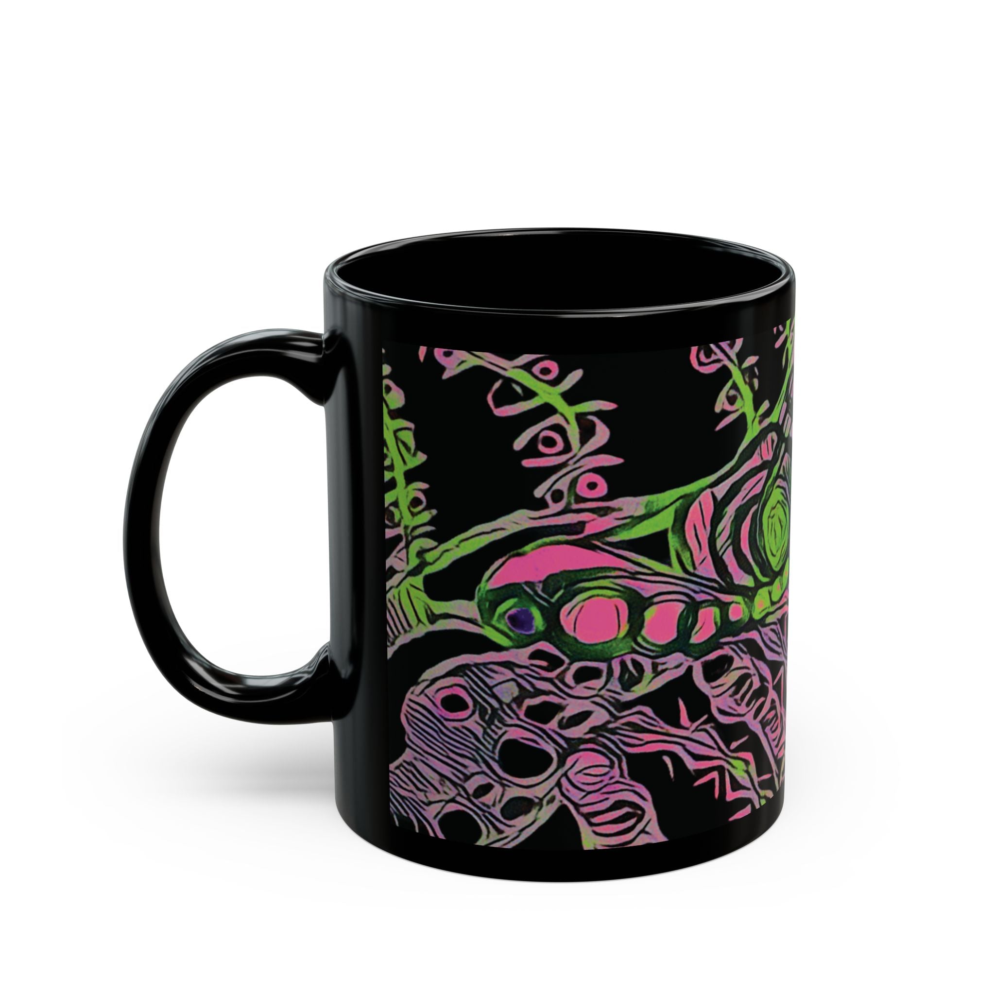 Vessel (Neon) Black Ceramic Mug (11oz, 15oz)