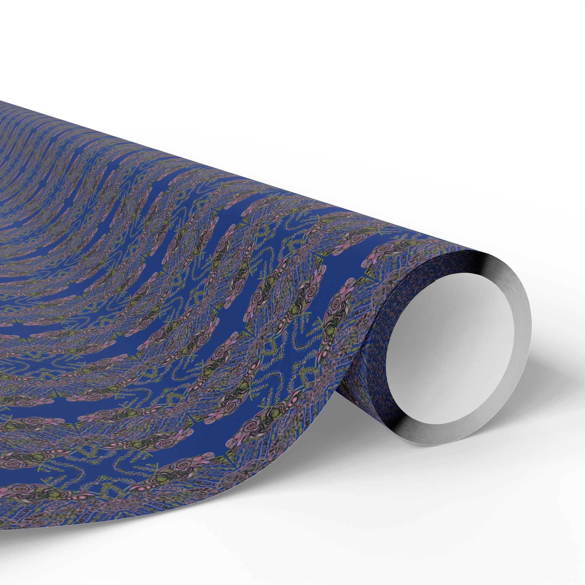 Vessel (Neon, Mirror, Blue Background) Heavy Wrapping Paper