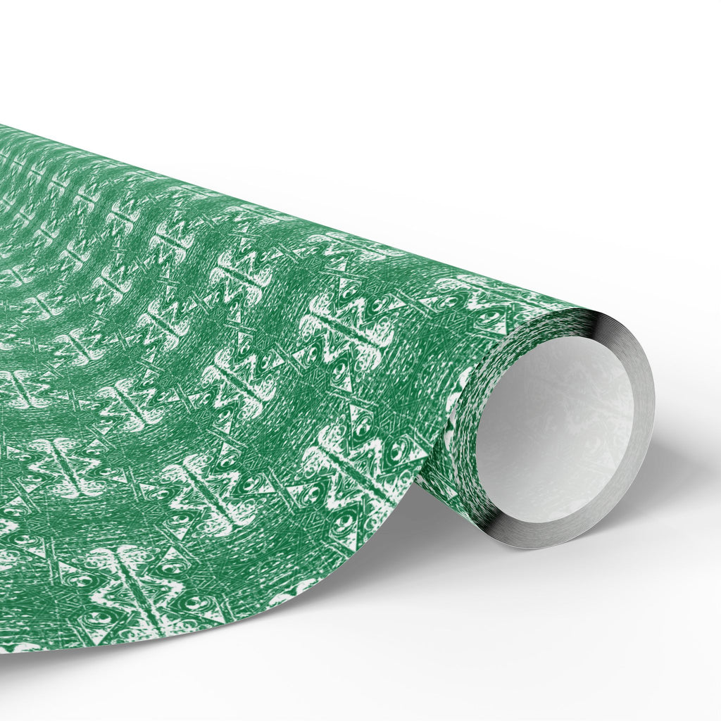 Love (White, Green Background) Heavy Wrapping Paper