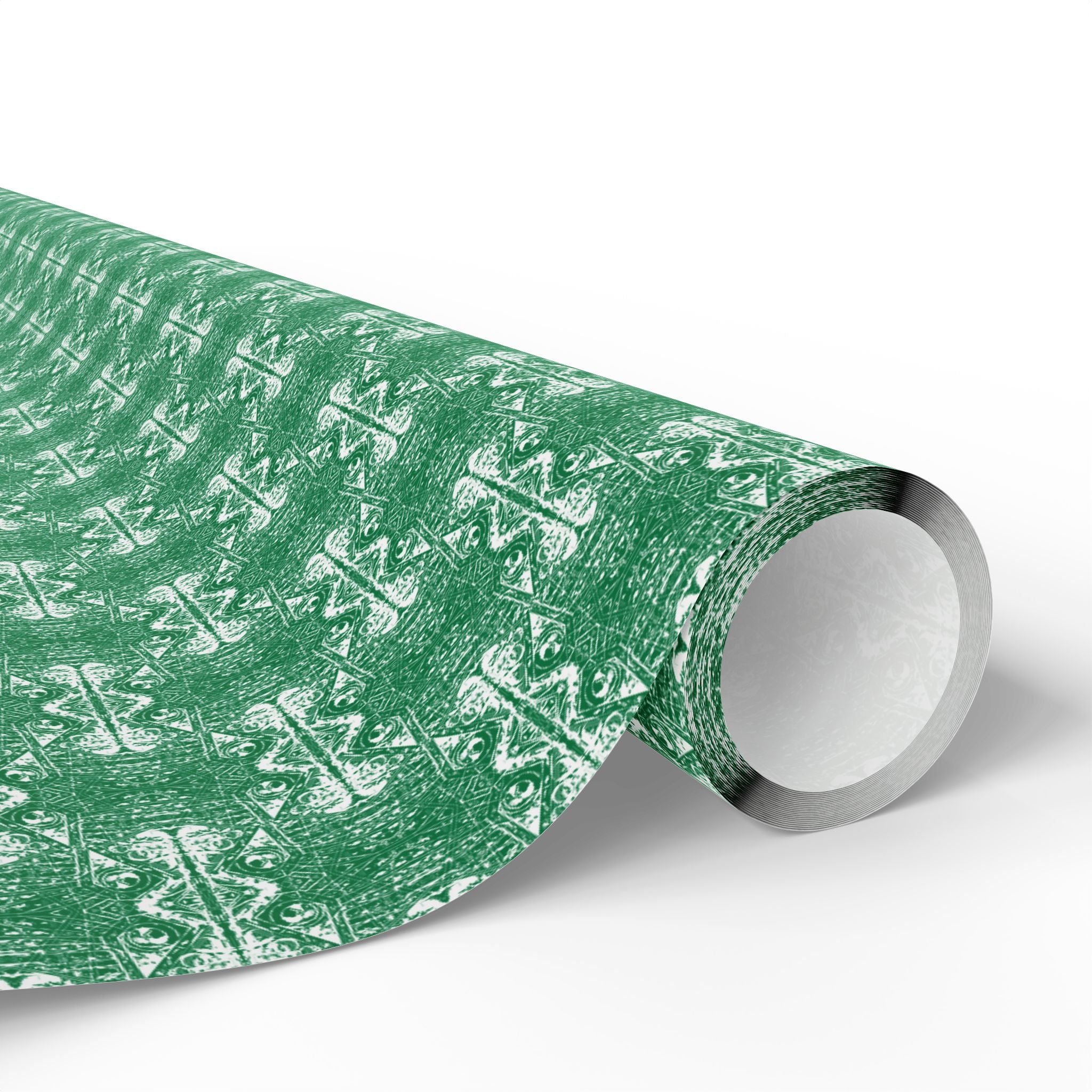 Love (White, Green Background) Heavy Wrapping Paper