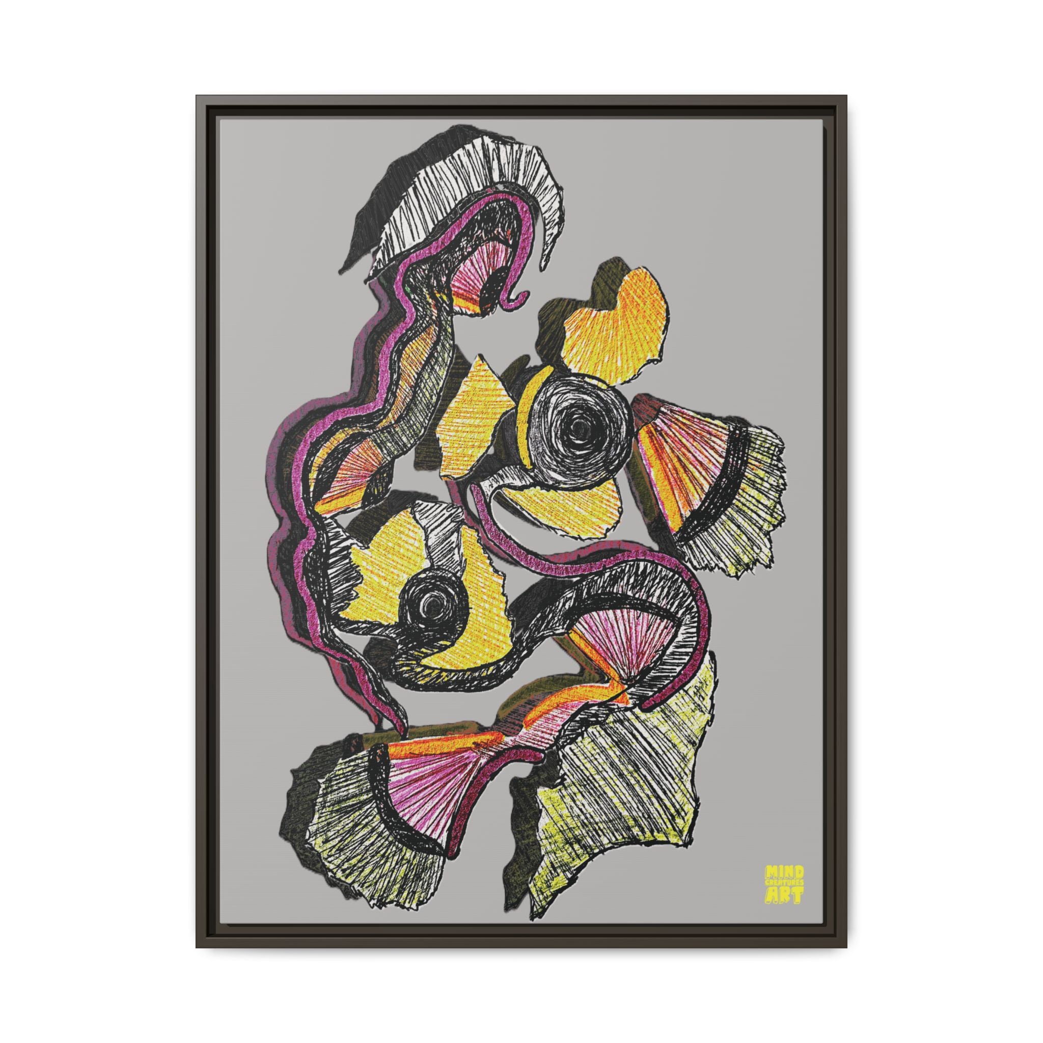 Crimson Teacher (Light Gray Background) Matte Canvas, Framed