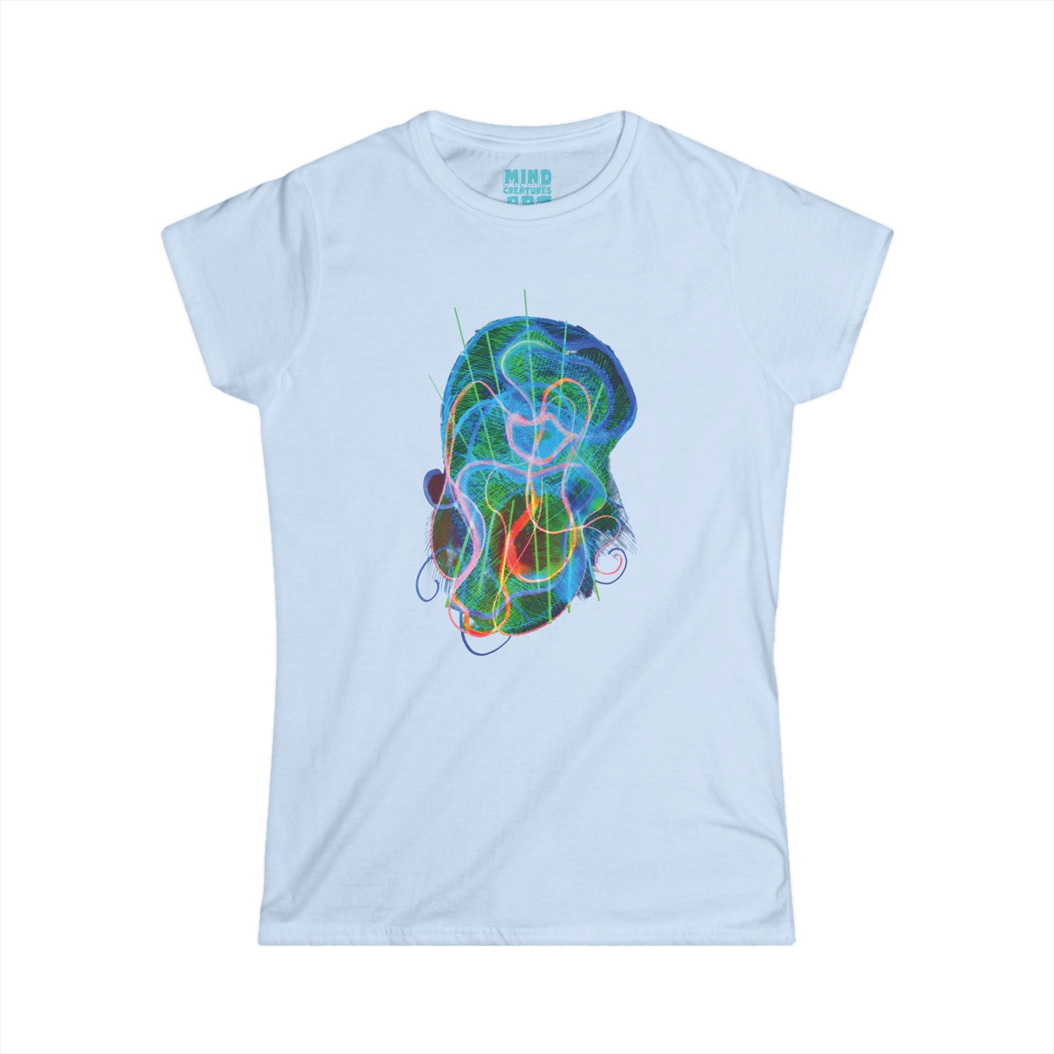 Davy Jones (Electric Green & Blue) Women's Softstyle Tee