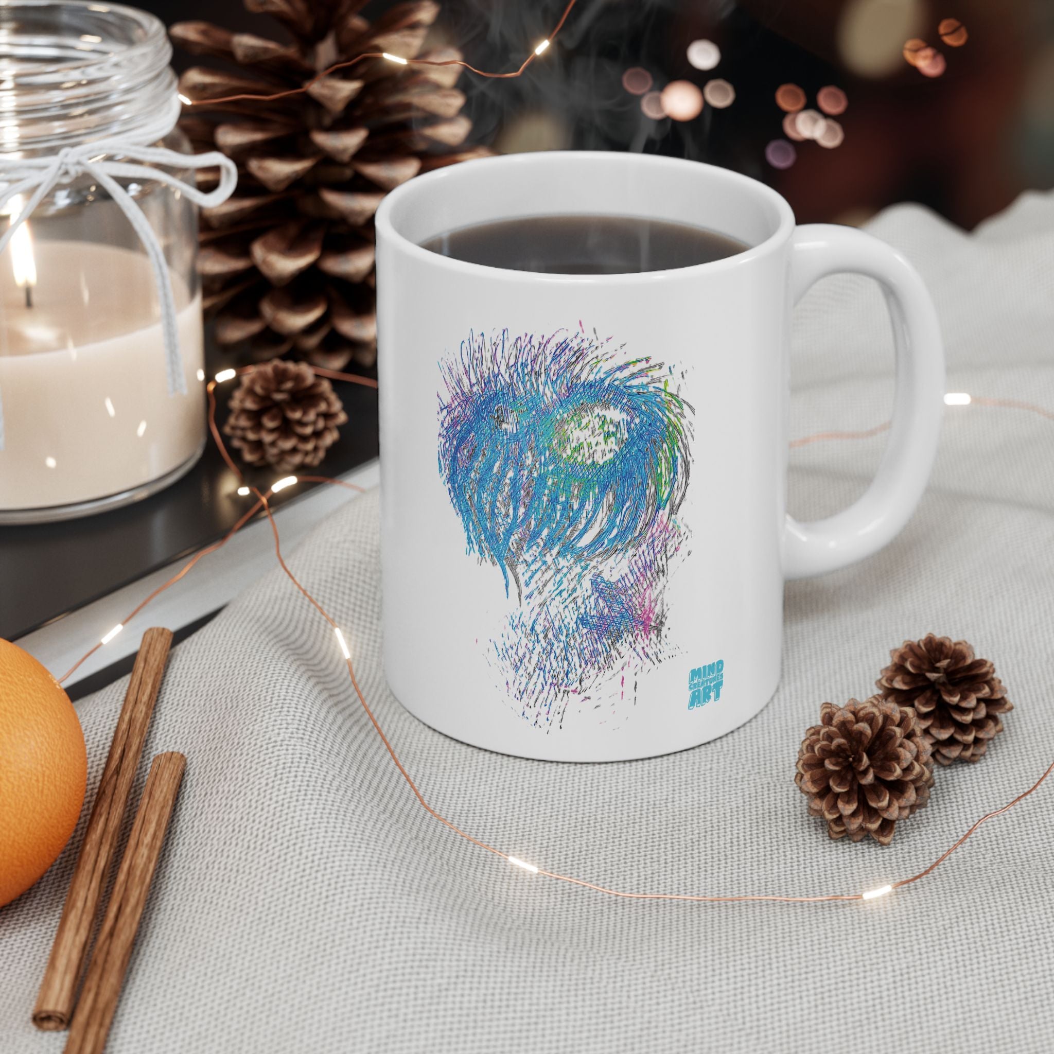 Party Monster White Ceramic Mug, (11oz, 15oz)
