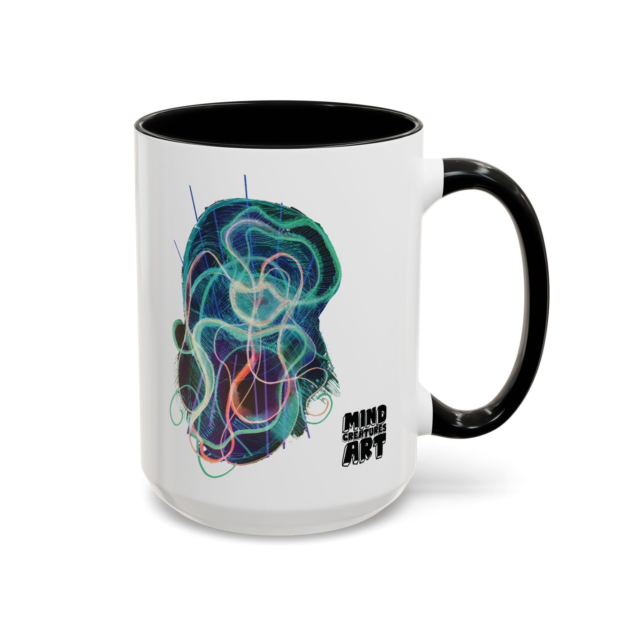Davy Jones (Electric Teal) Accent Coffee Mug (11oz, 15oz)