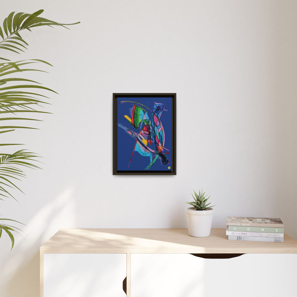 Watching (Dark Blue Background) Matte Canvas, Framed