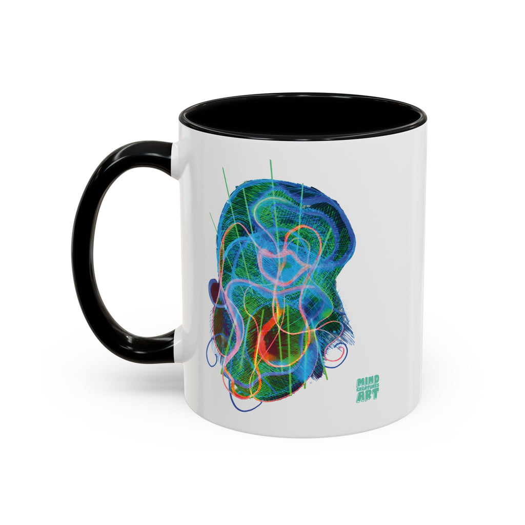 Davy Jones (Electric Blue & Green) Accent Coffee Mug (11oz, 15oz)