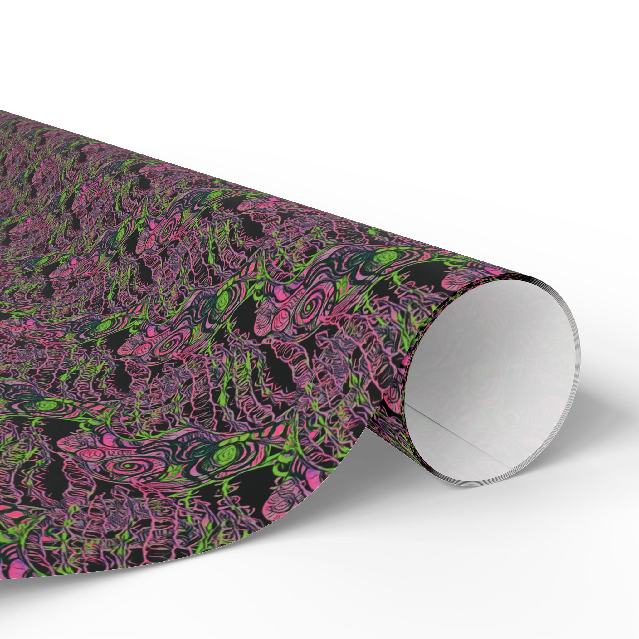 Vessel (Neon, Black Background) Heavy Wrapping Paper