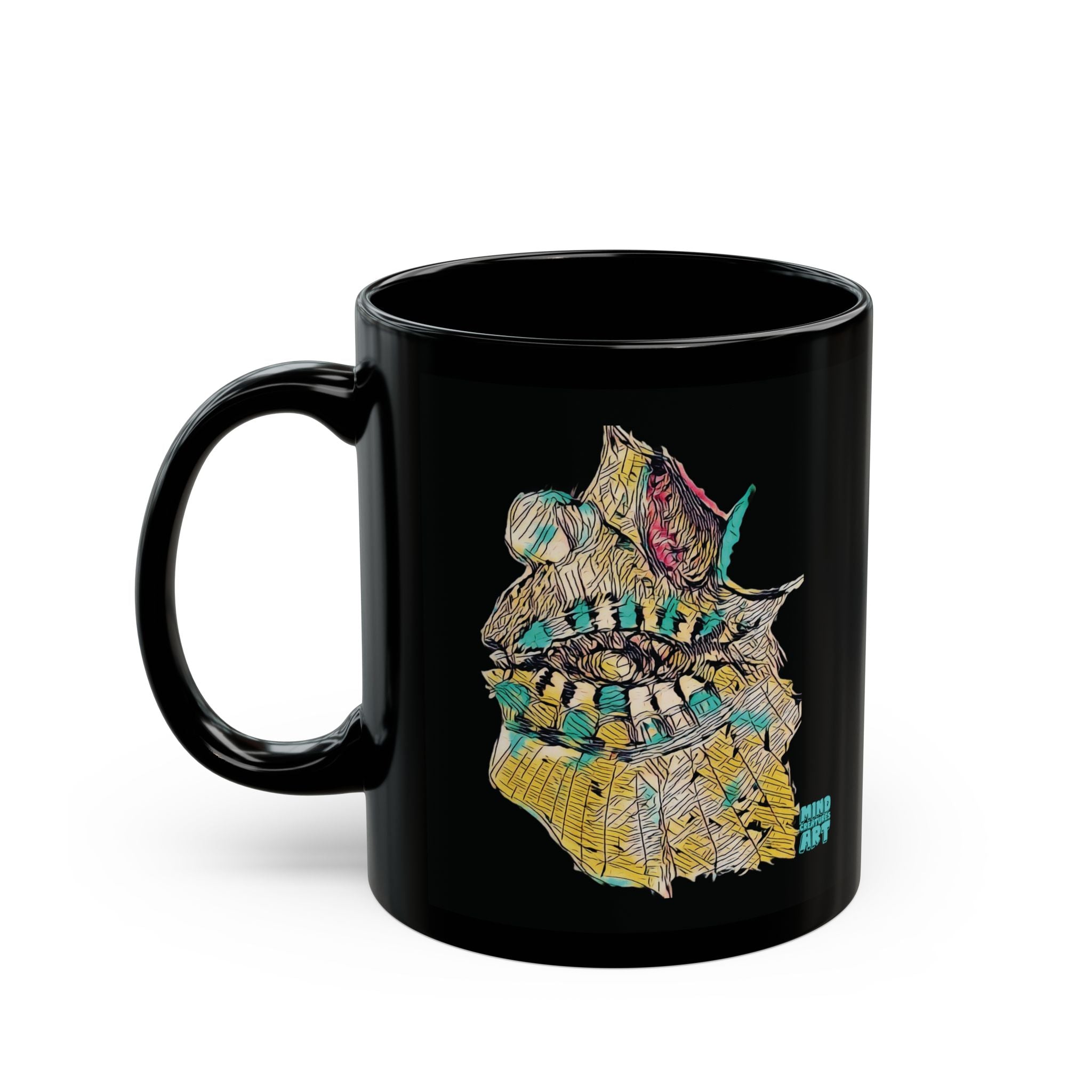 Hypnagogic (Gold) Black Ceramic Mug (11oz, 15oz)