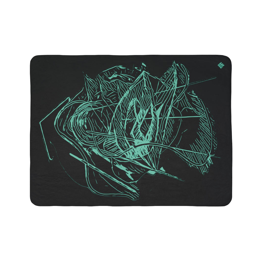 Dive Reflex (Teal) Fleece Sherpa Blanket