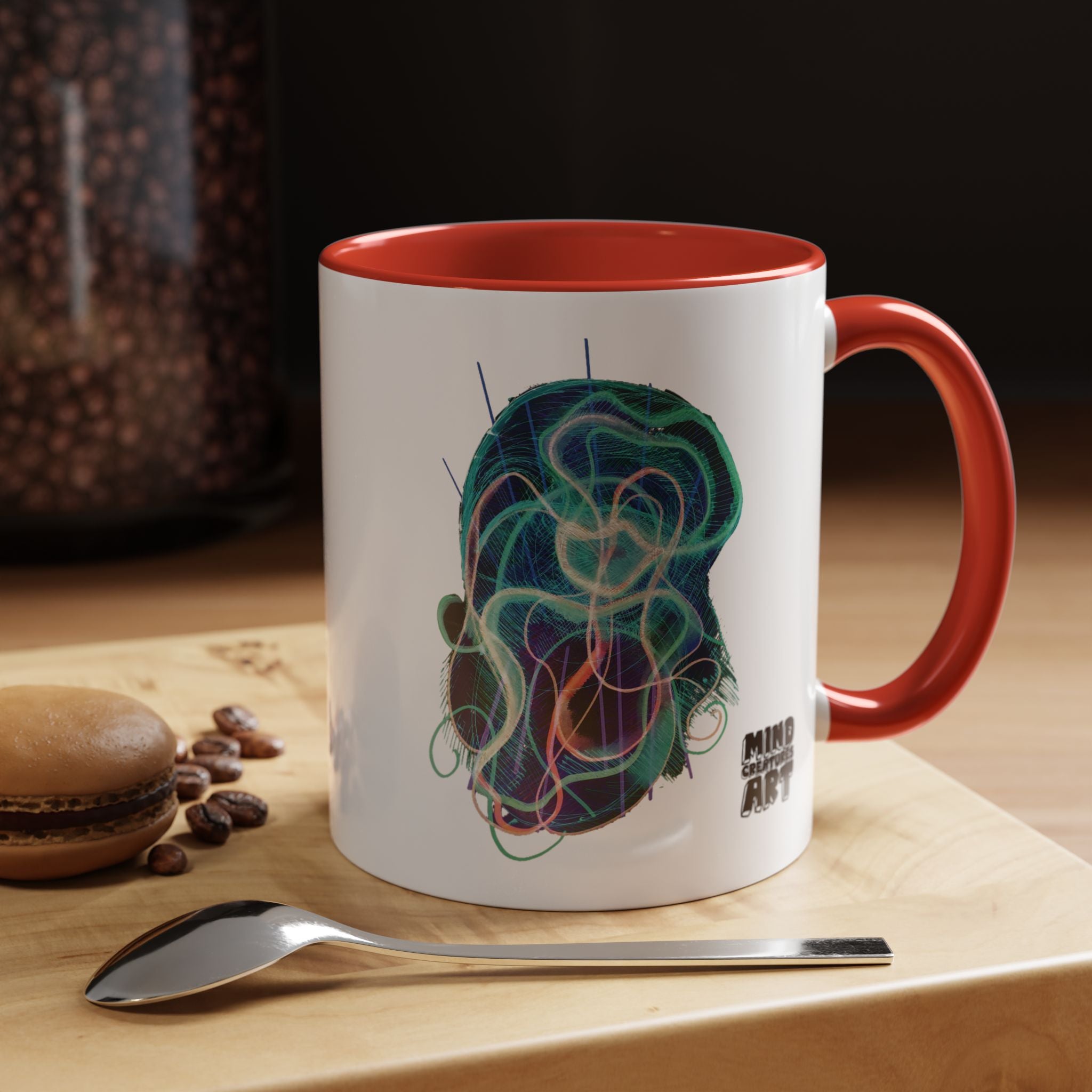 Davy Jones (Electric Teal) Accent Coffee Mug (11oz, 15oz)