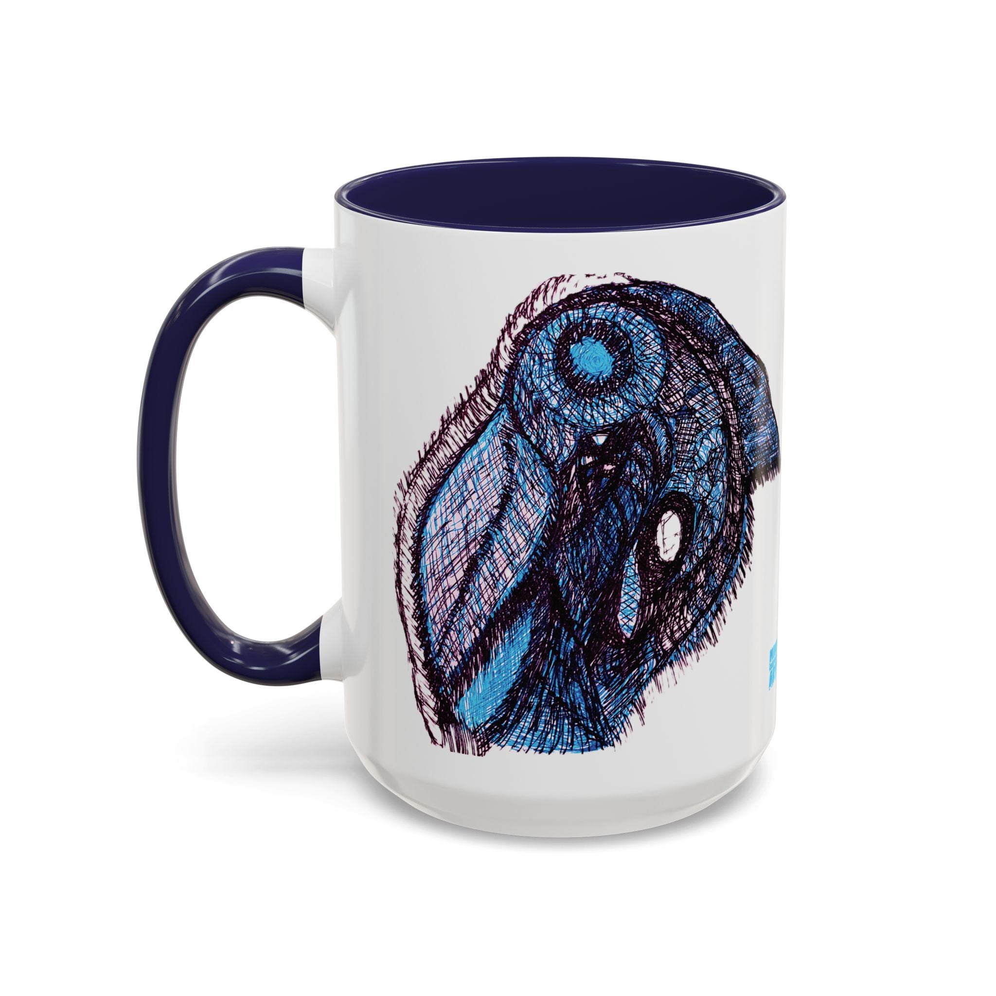 Who Are You? (Blue) Accent Coffee Mug (11oz, 15oz)