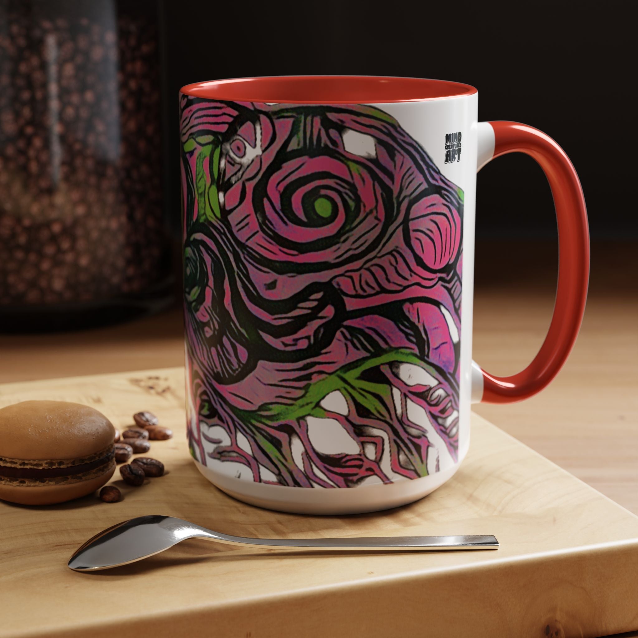 Vessel (Neon) Accent Coffee Mug (11oz, 15oz)