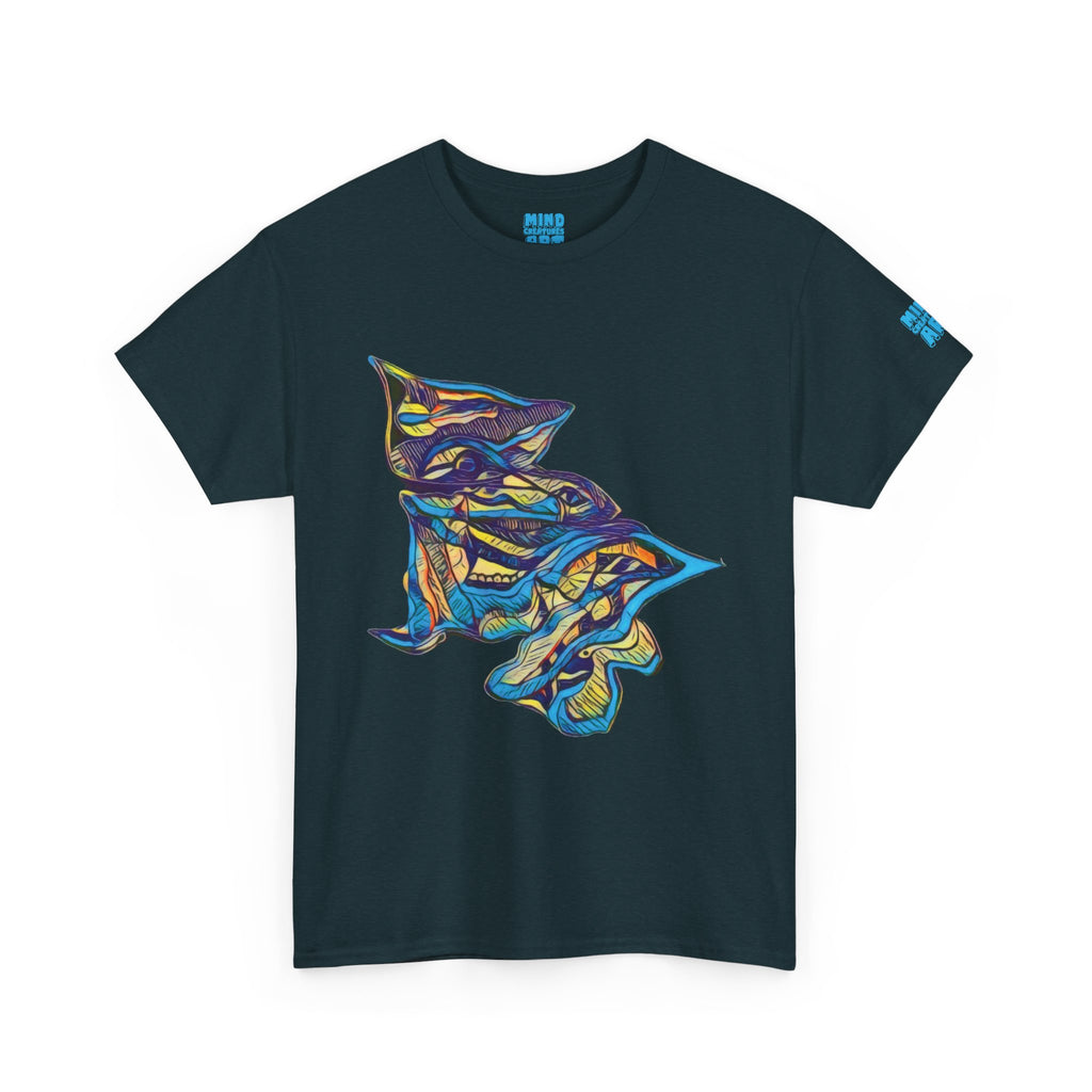 Cheshire (Blue & Yellow) Unisex Heavy Cotton Tee