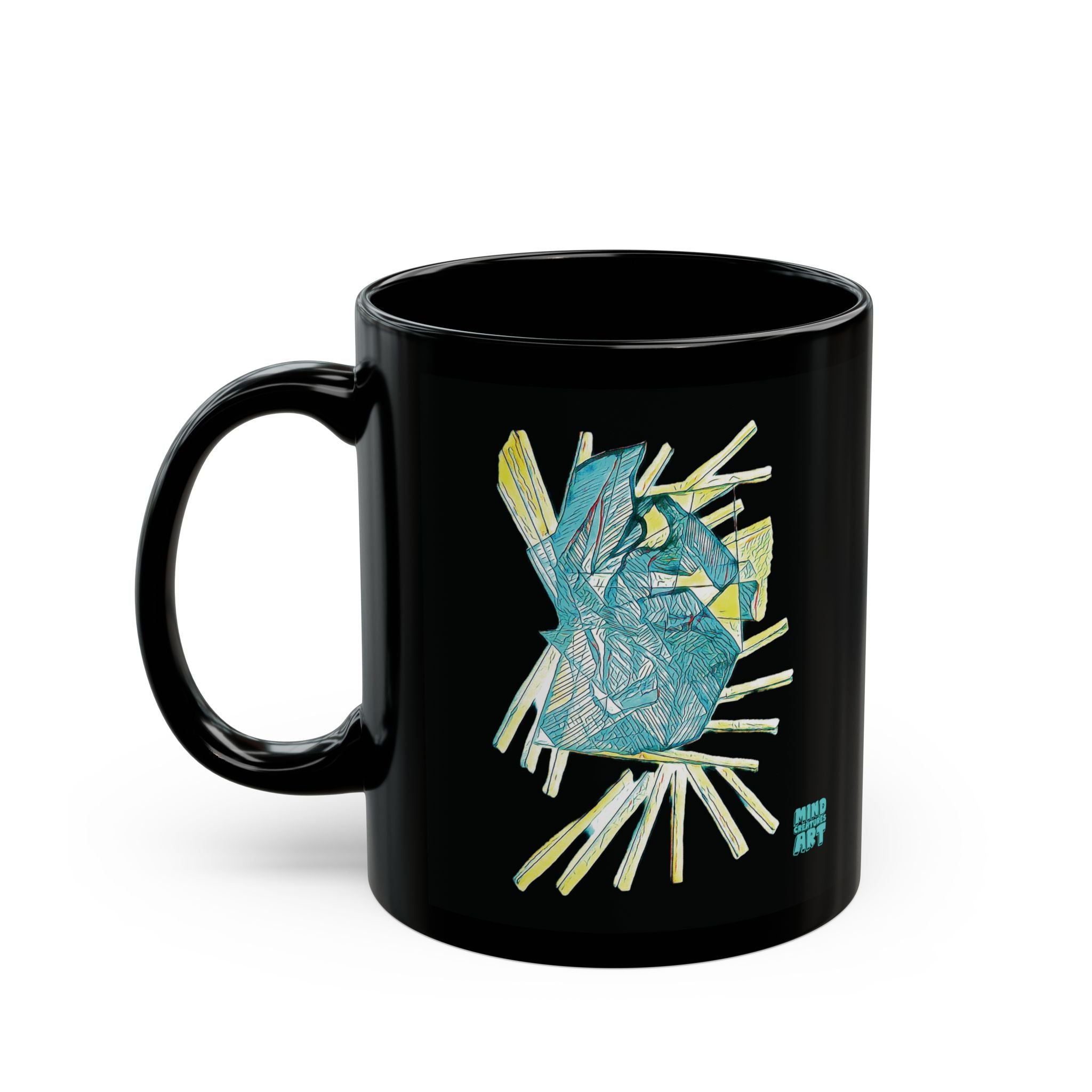 Lightspeed (Aqua) Black Ceramic Mug (11oz, 15oz)