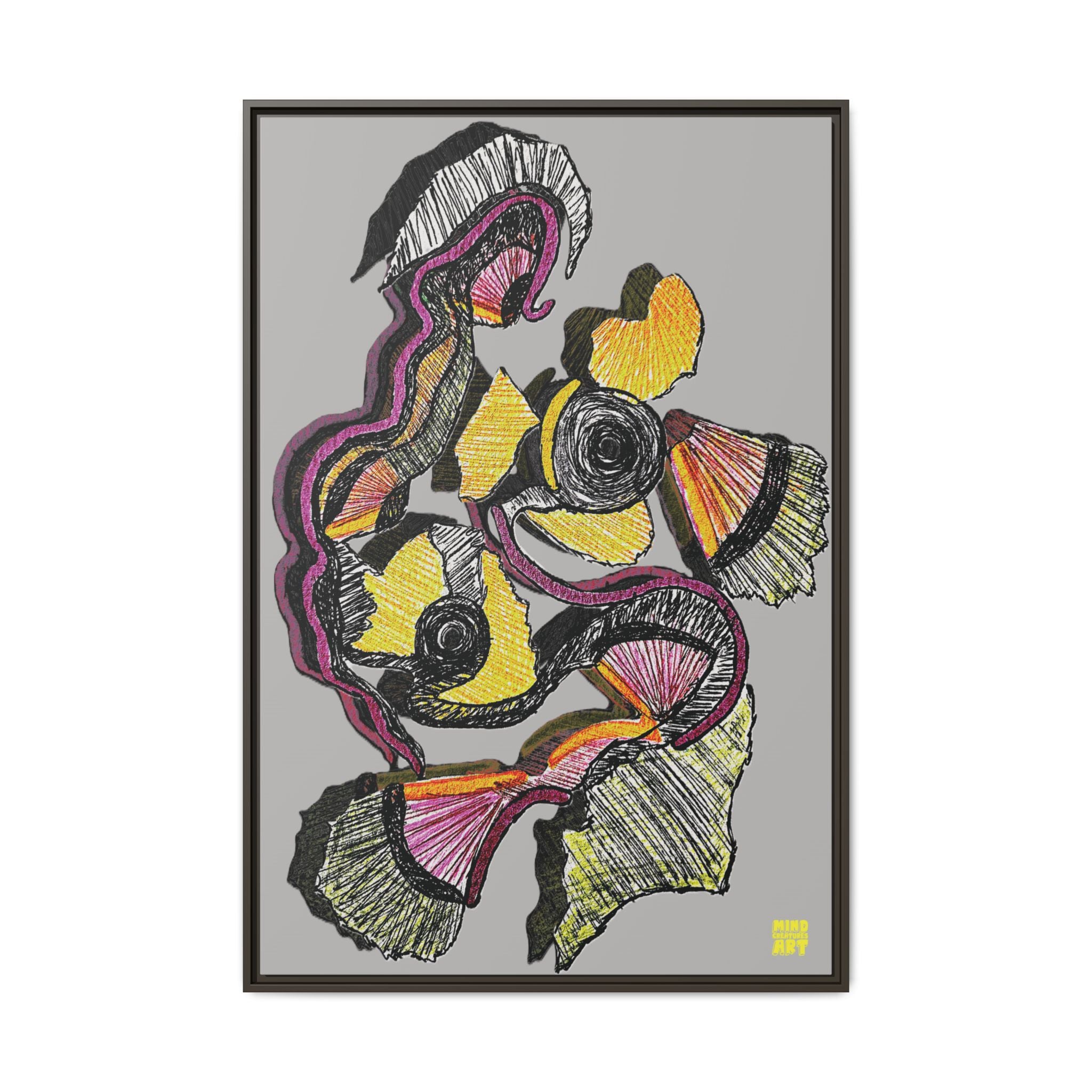 Crimson Teacher (Light Gray Background) Matte Canvas, Framed