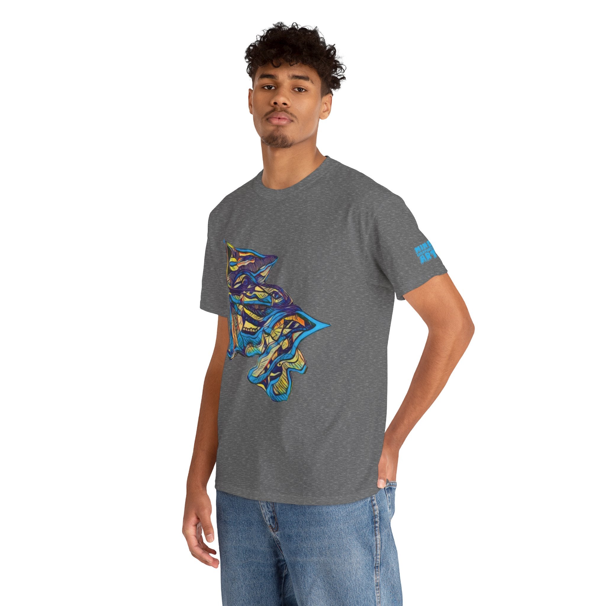 Cheshire (Blue & Yellow) Unisex Heavy Cotton Tee