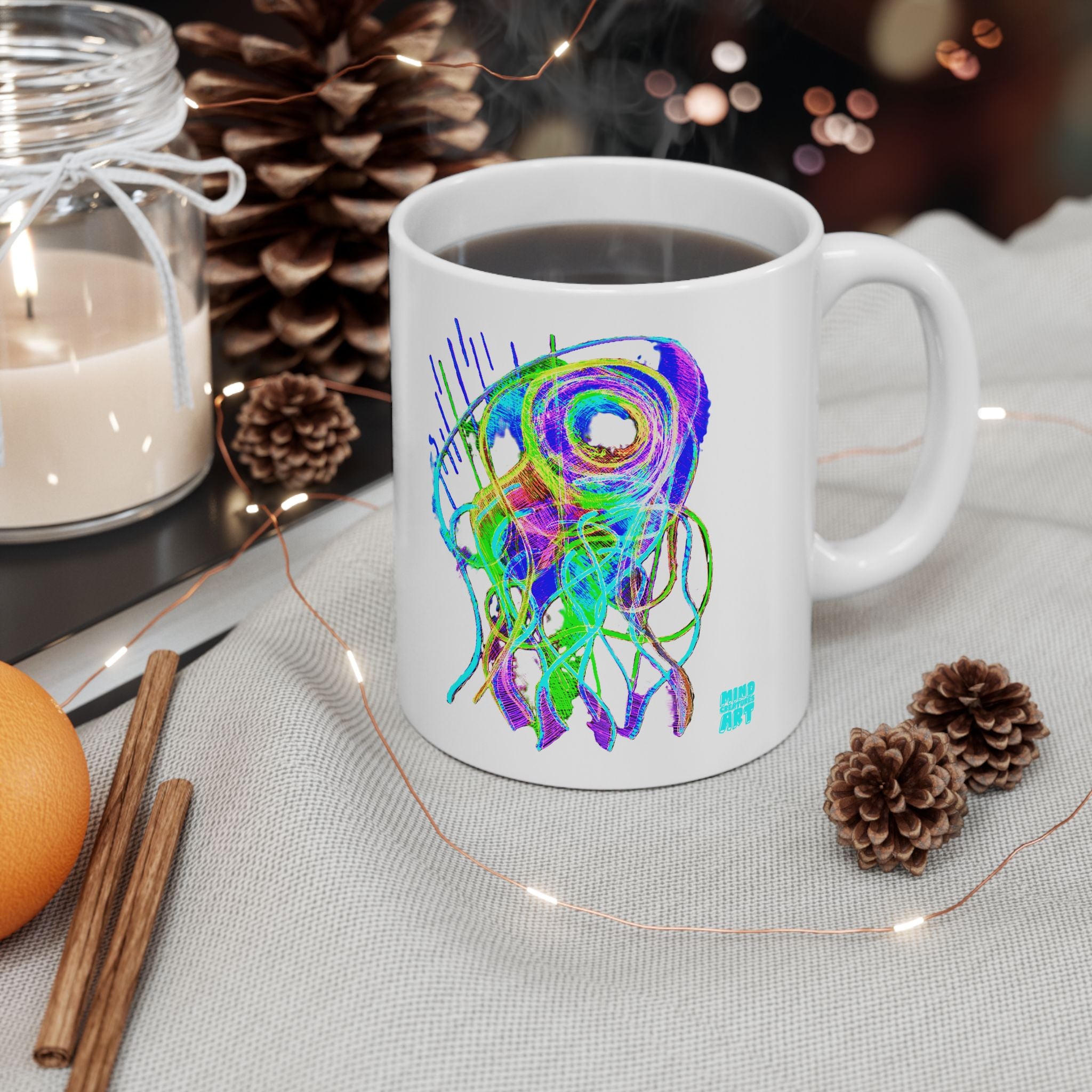 Jelly Jam (Neon) White Ceramic Mug, (11oz, 15oz)