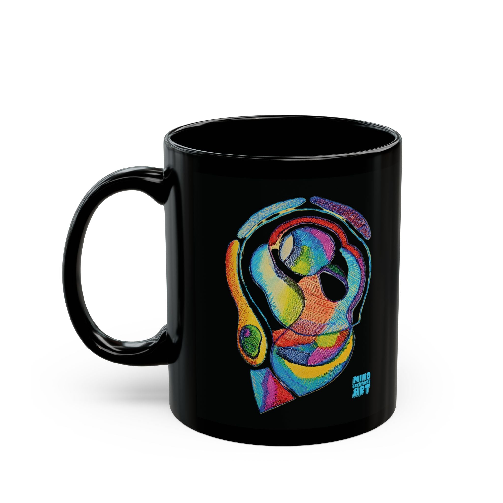 Cyclical Black Ceramic Mug (11oz, 15oz)