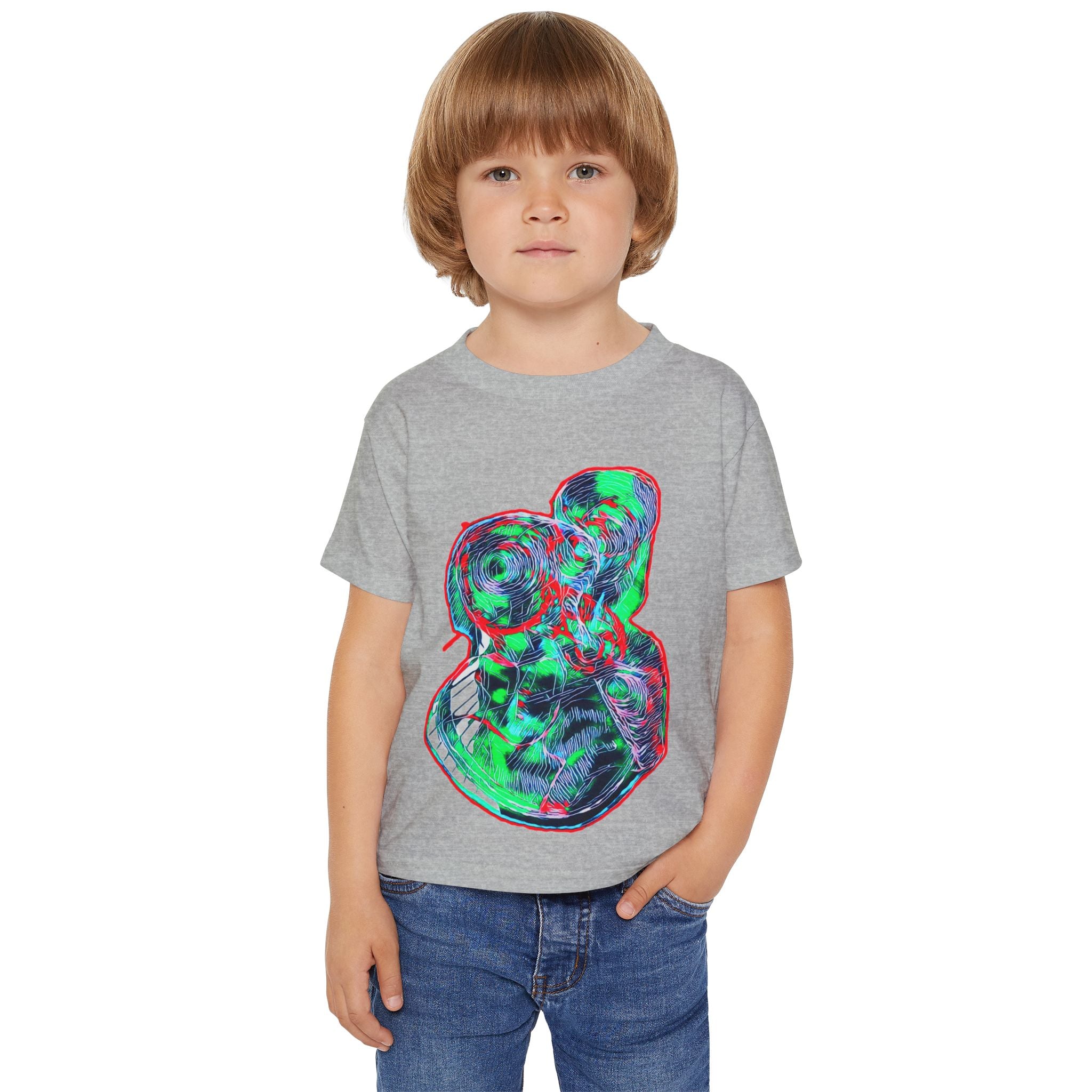 Curiosity (Green & Red) Heavy Cotton™ Toddler T-shirt