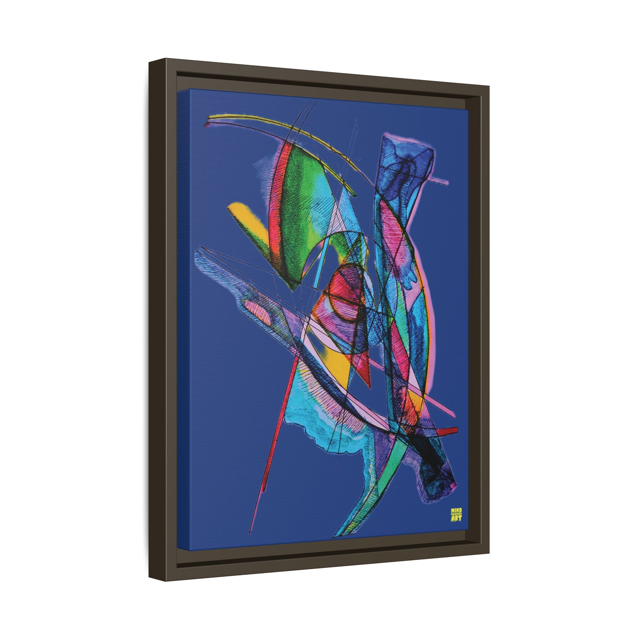 Watching (Dark Blue Background) Matte Canvas, Framed
