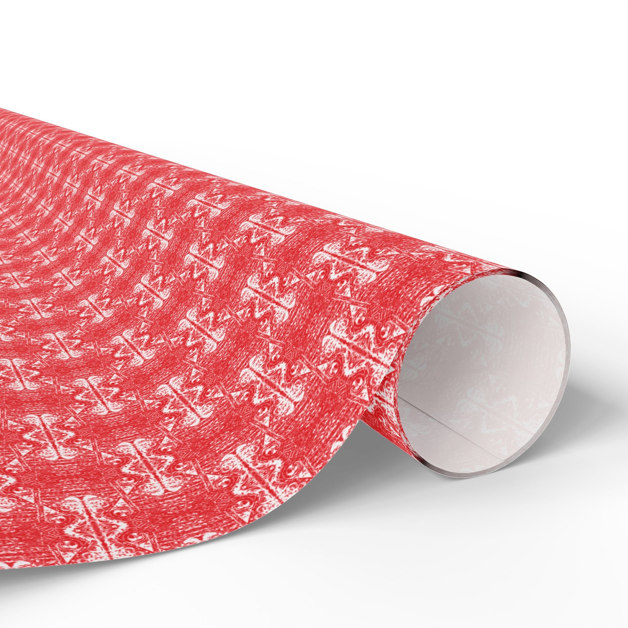 Love (White, Red Background) Heavy Wrapping Paper