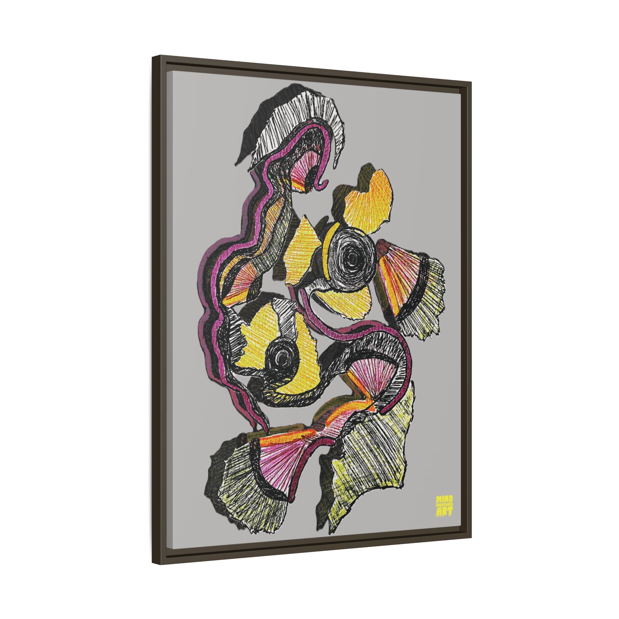 Crimson Teacher (Light Gray Background) Matte Canvas, Framed