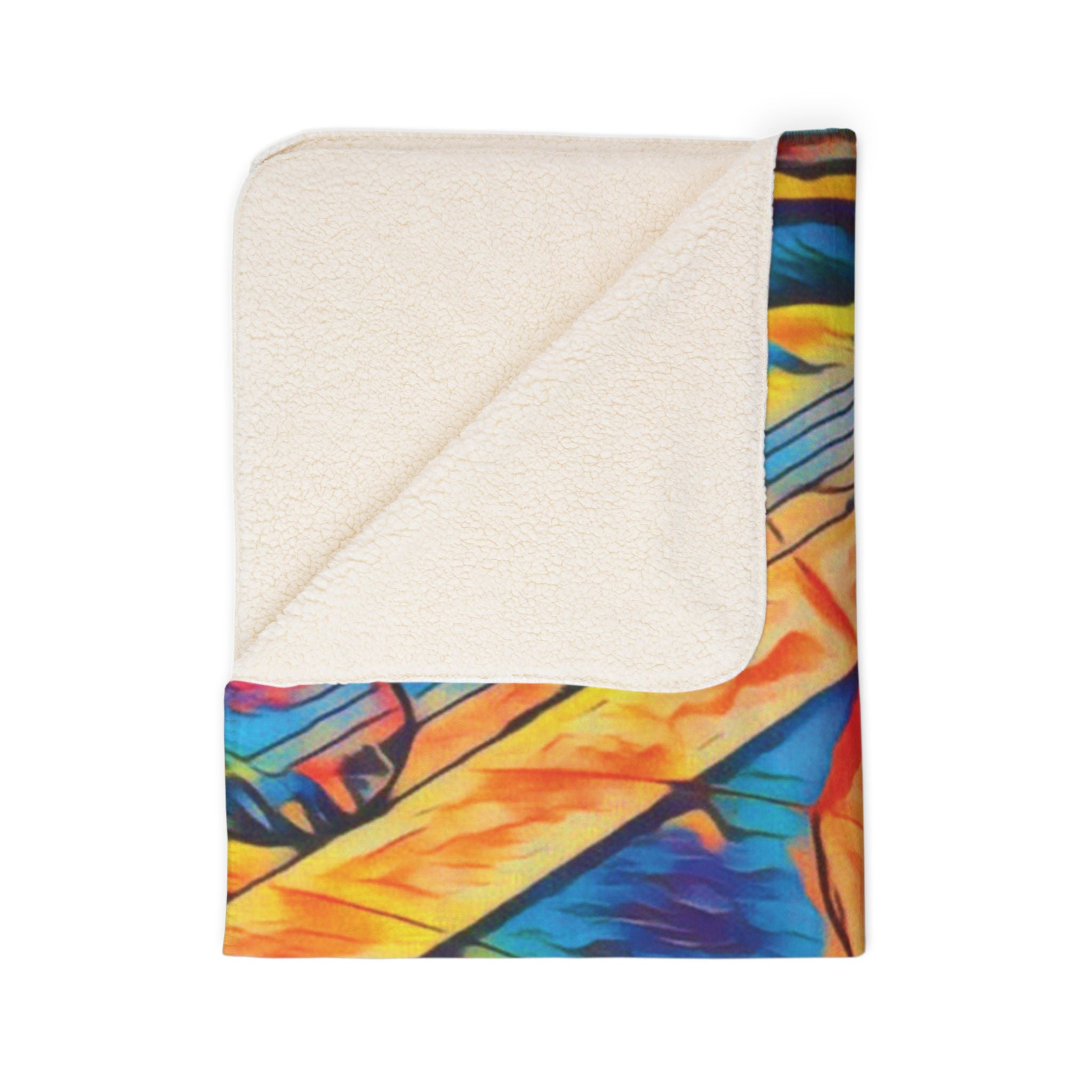 Love (Neon) Fleece Sherpa Blanket