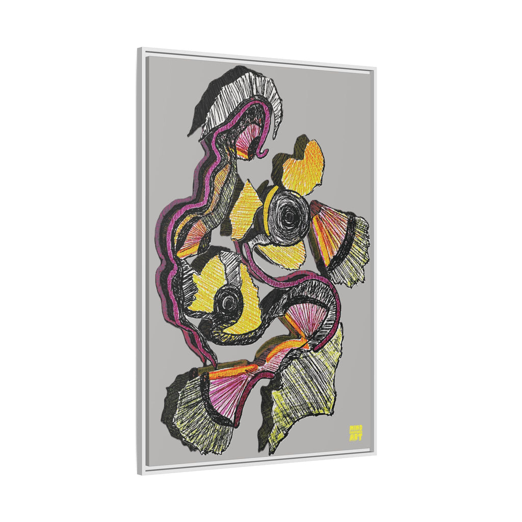 Crimson Teacher (Light Gray Background) Matte Canvas, Framed