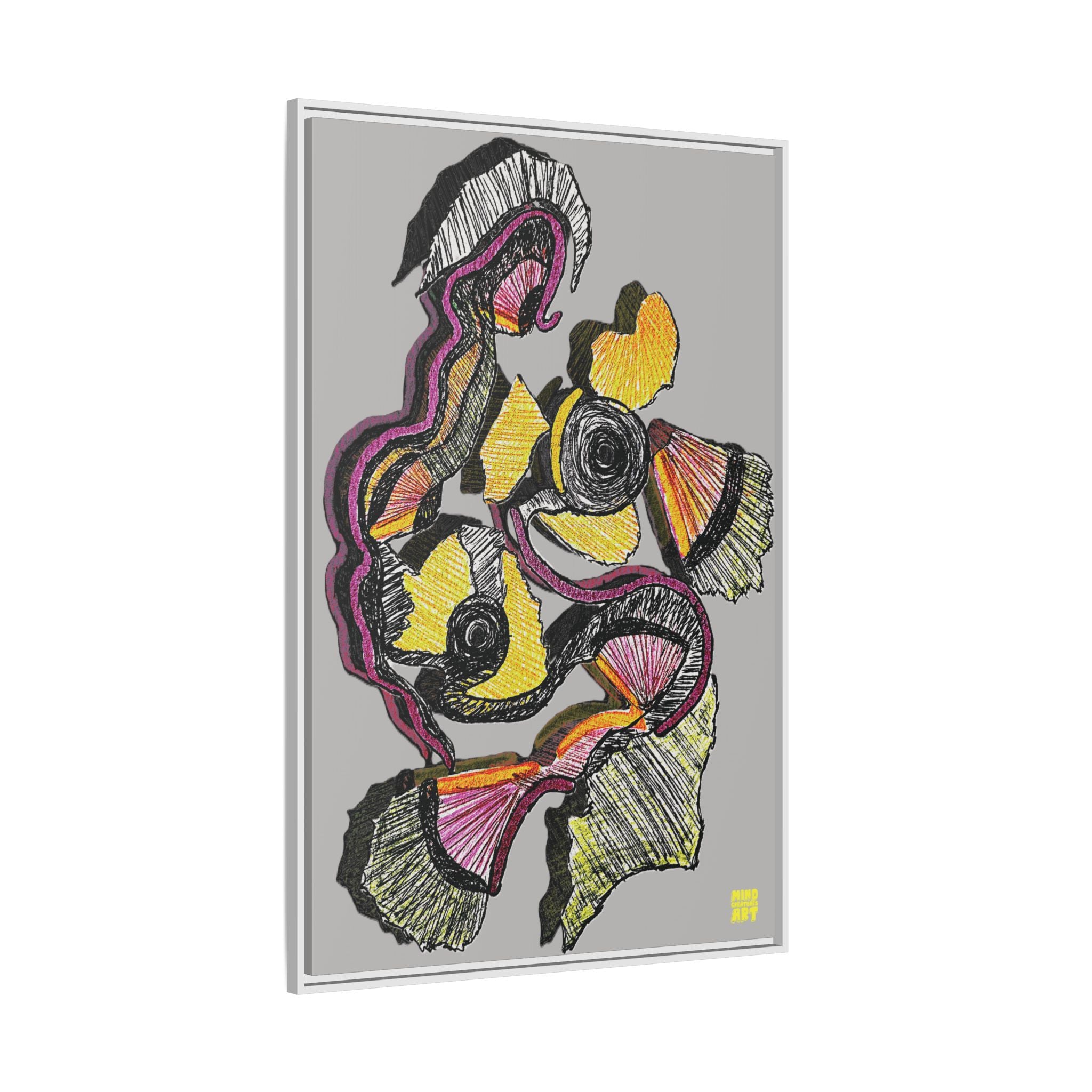 Crimson Teacher (Light Gray Background) Matte Canvas, Framed