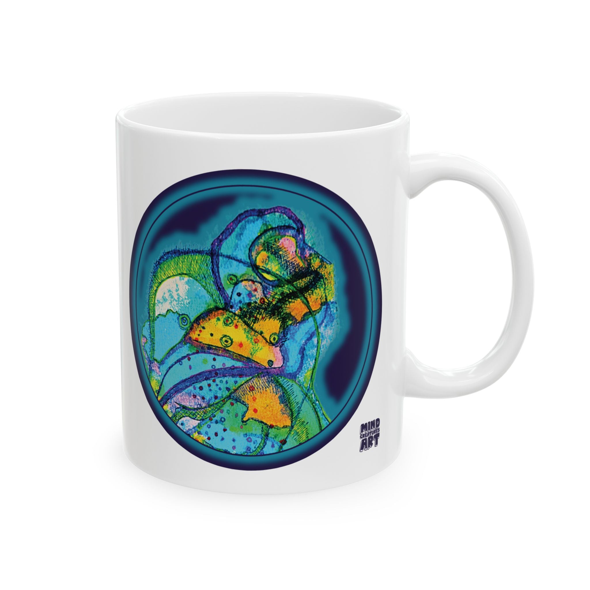 Exploration White Ceramic Mug, (11oz, 15oz)
