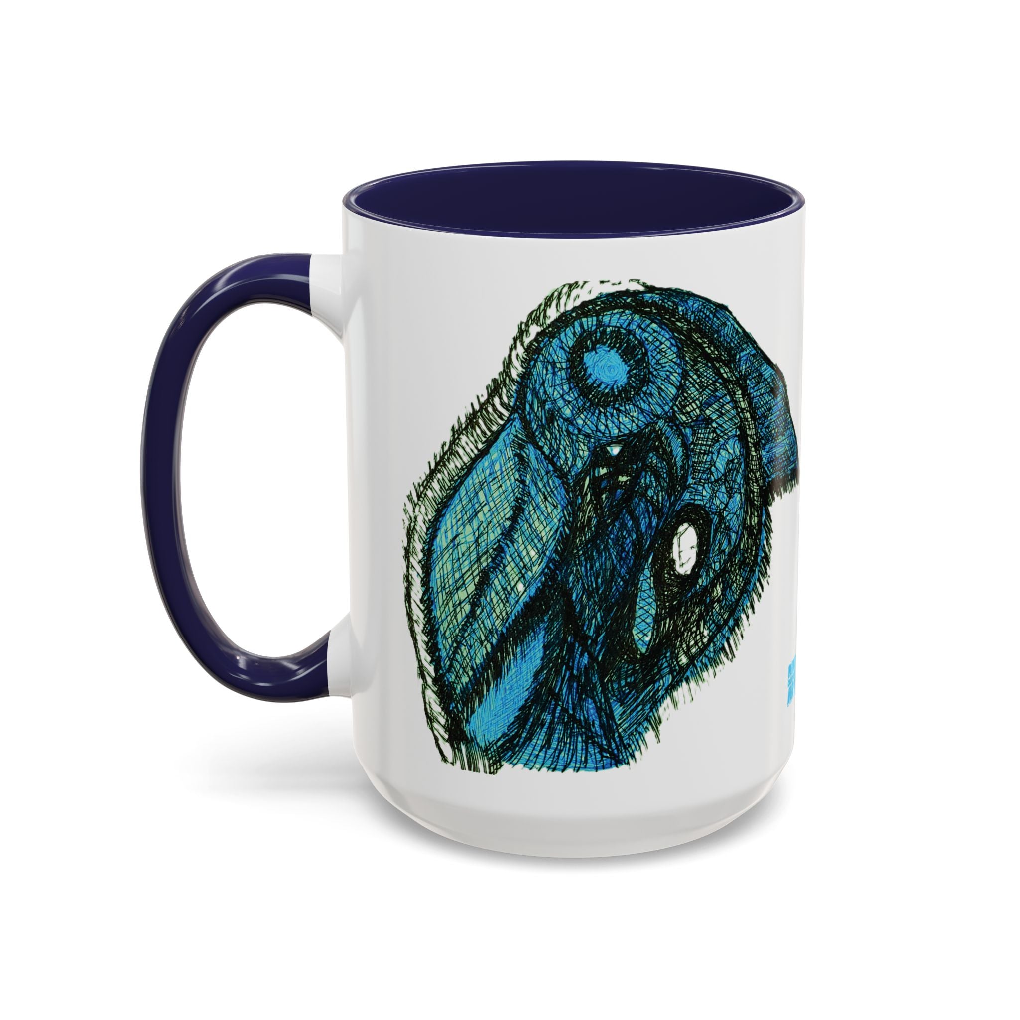 Who Are You? (Teal) Accent Coffee Mug (11oz, 15oz)