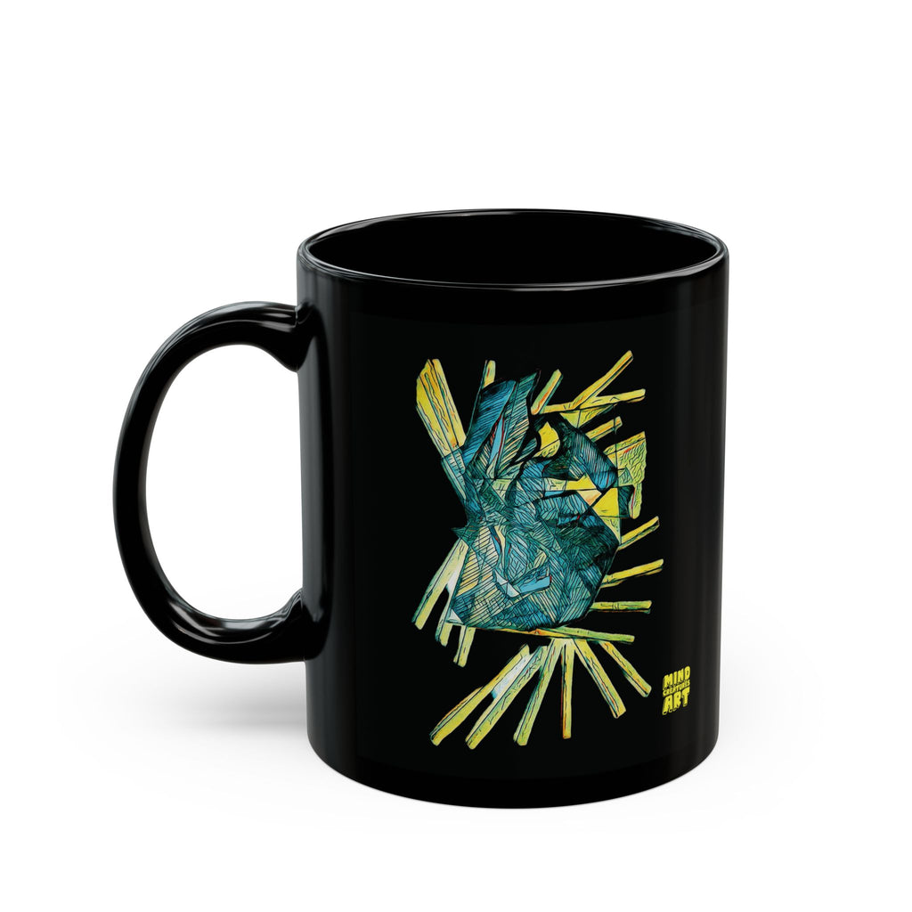 Lightspeed (Teal) Black Ceramic Mug (11oz, 15oz)