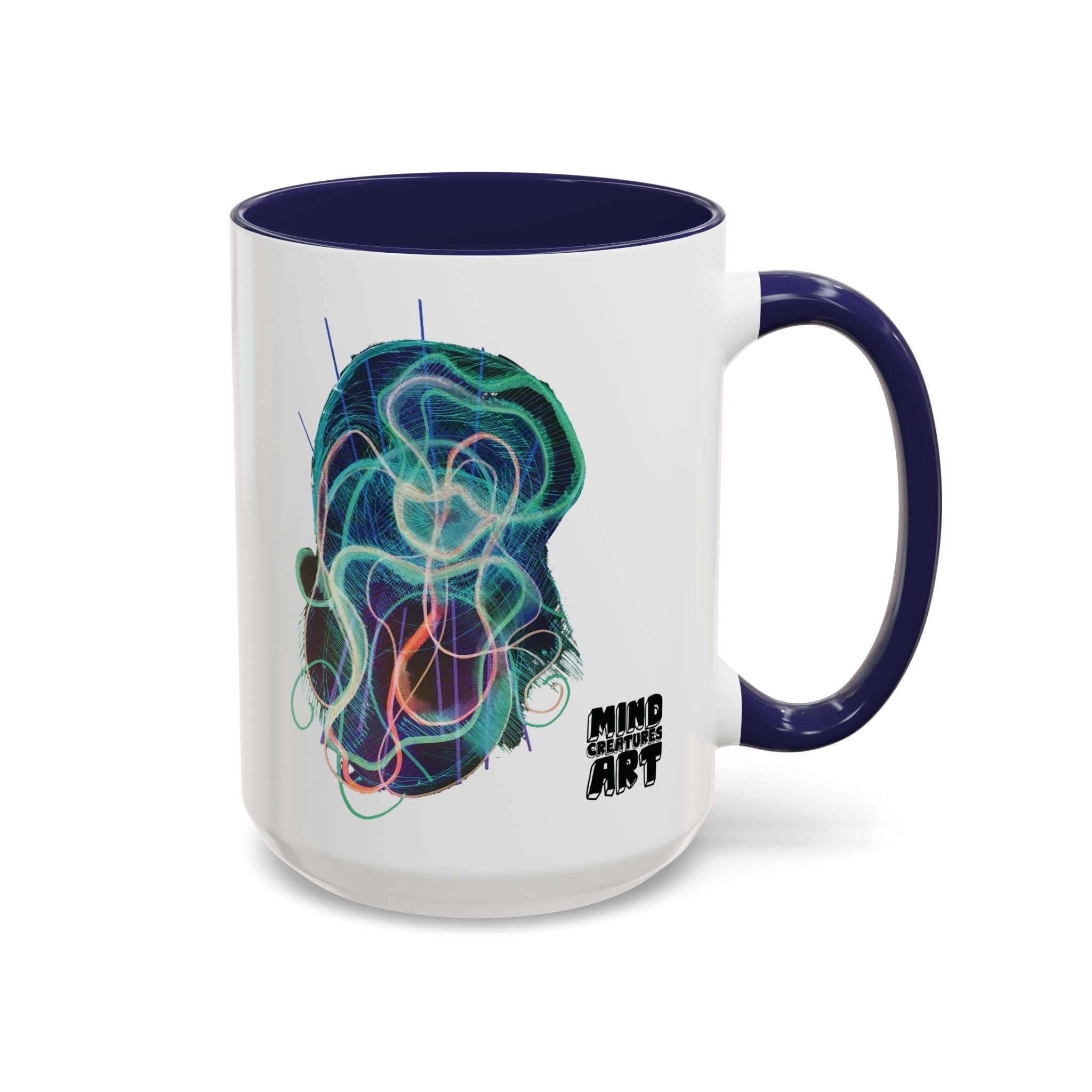 Davy Jones (Electric Teal) Accent Coffee Mug (11oz, 15oz)