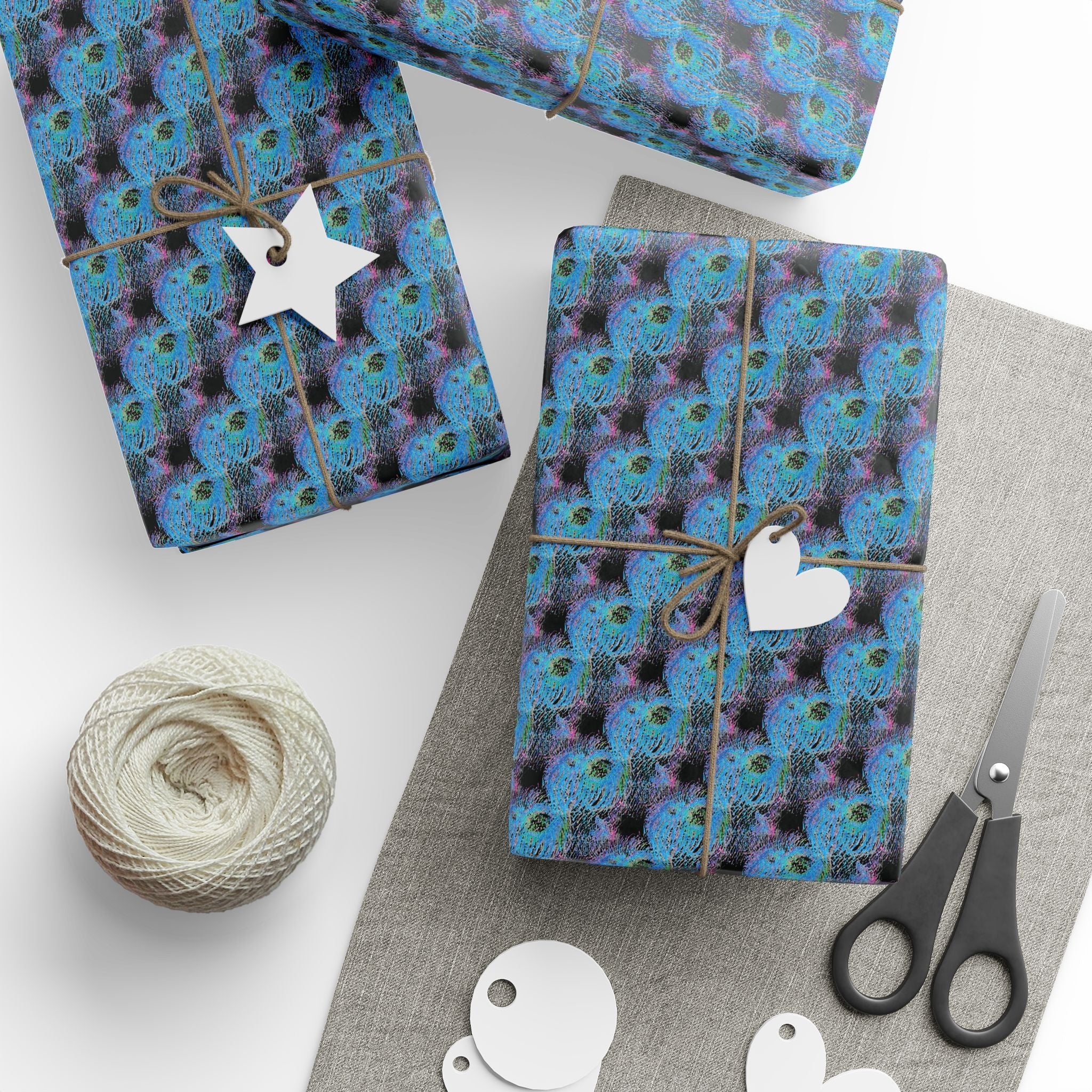Party Monster (Black Background) Heavy Wrapping Paper