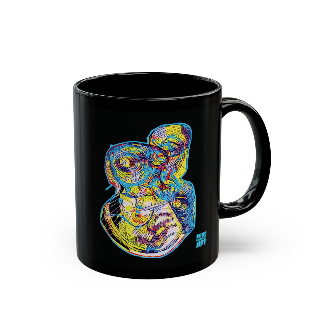 Curiosity (Neon) Black Ceramic Mug (11oz, 15oz)
