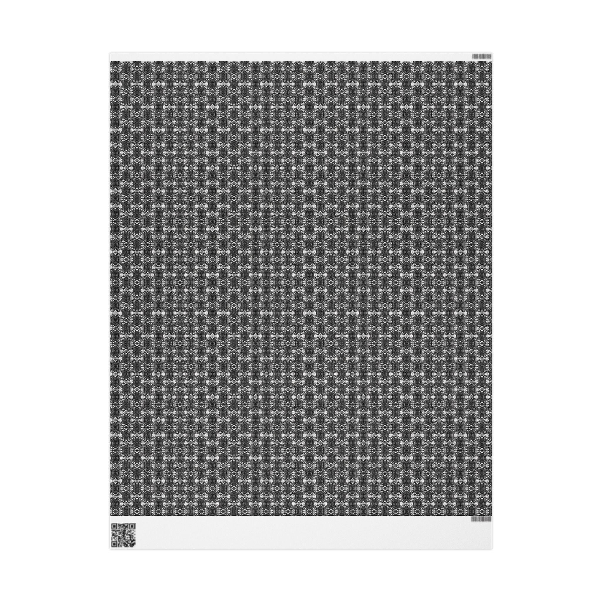 Love (White, Black Background) Heavy Wrapping Paper
