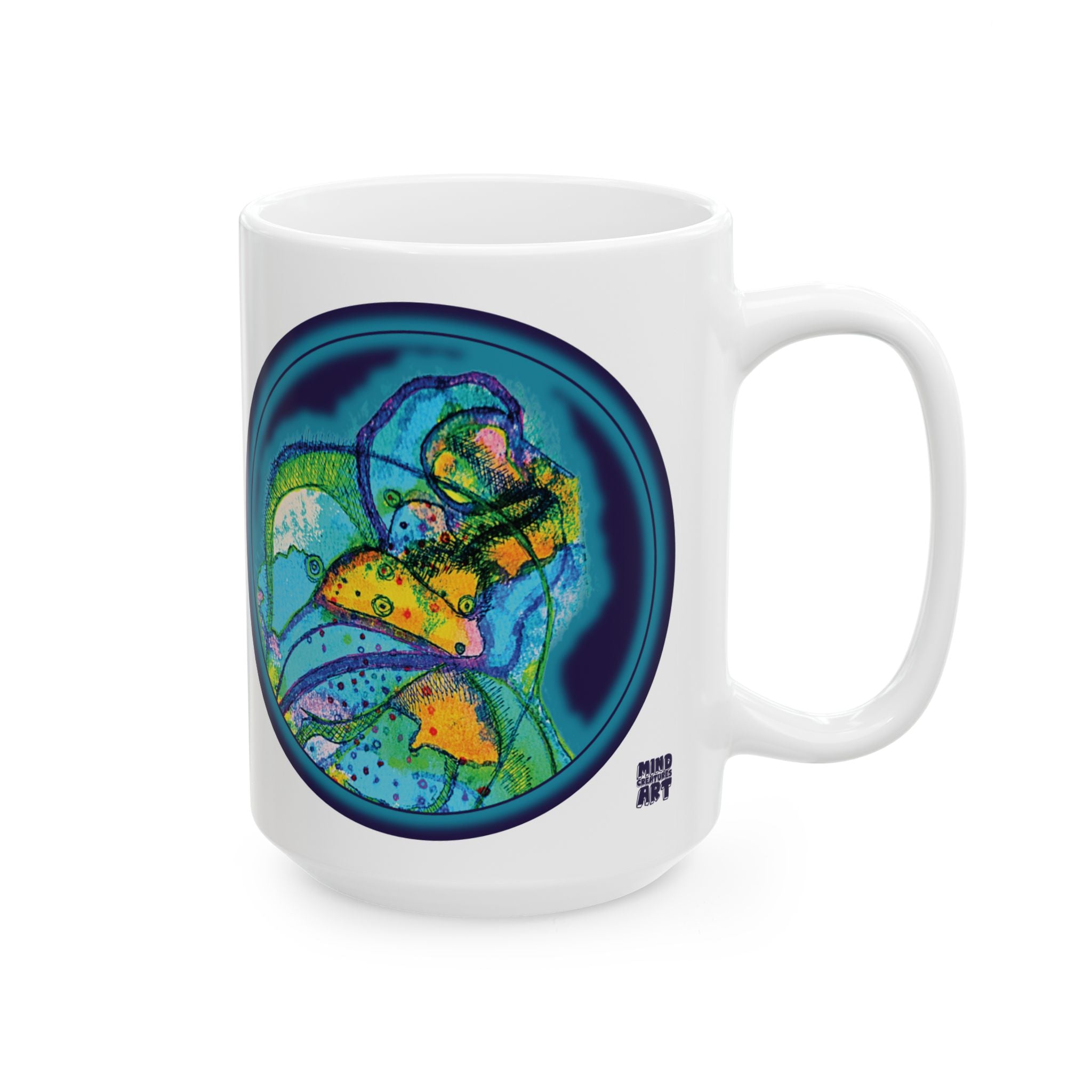 Exploration White Ceramic Mug, (11oz, 15oz)
