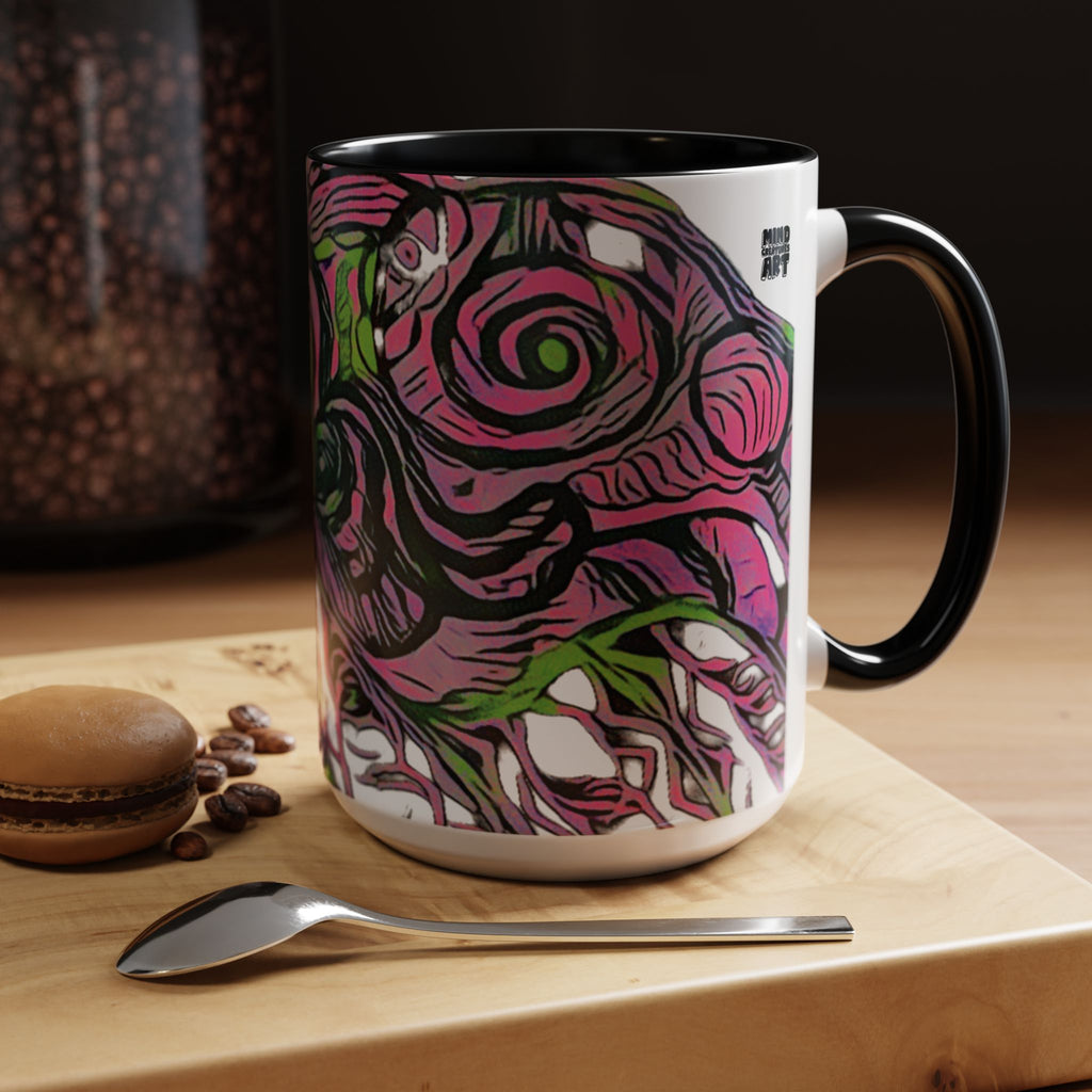 Vessel (Neon) Accent Coffee Mug (11oz, 15oz)