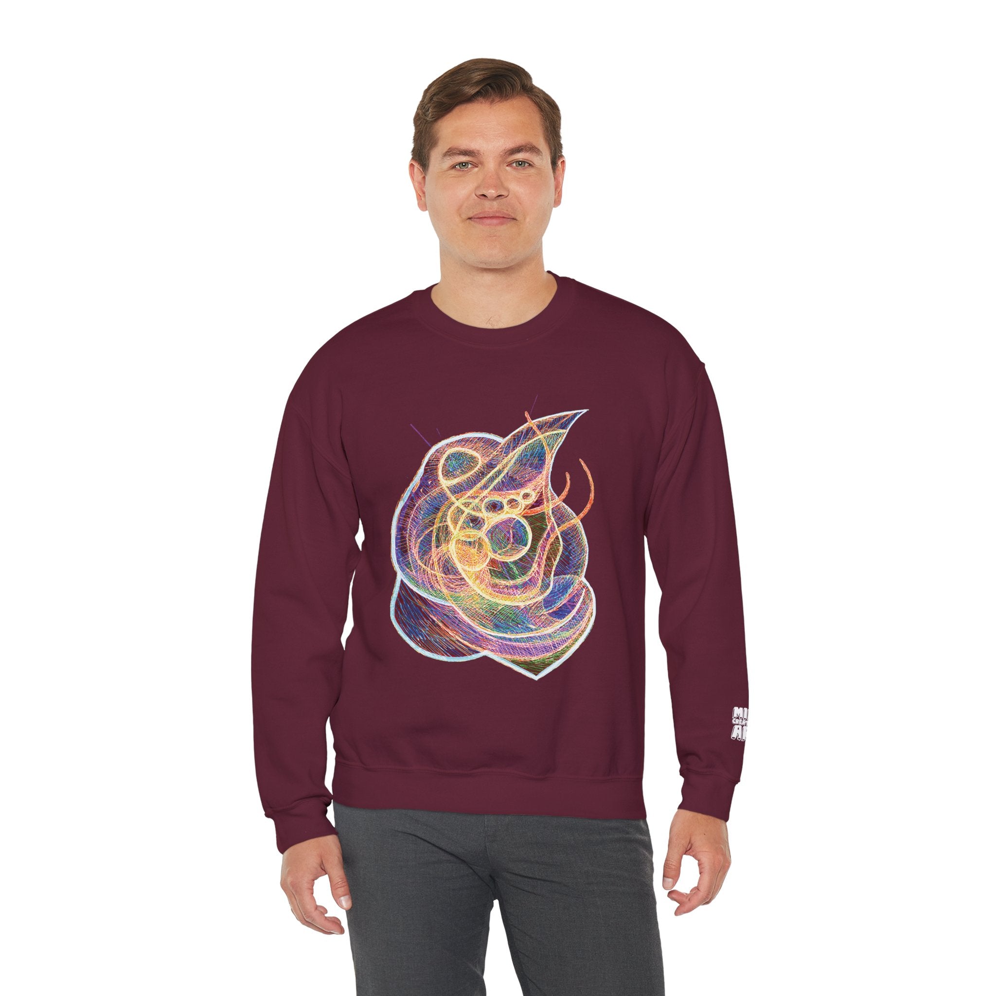 Renewal (Electric Yellow & Purple) Unisex Heavy Blend™ Crewneck Sweatshirt