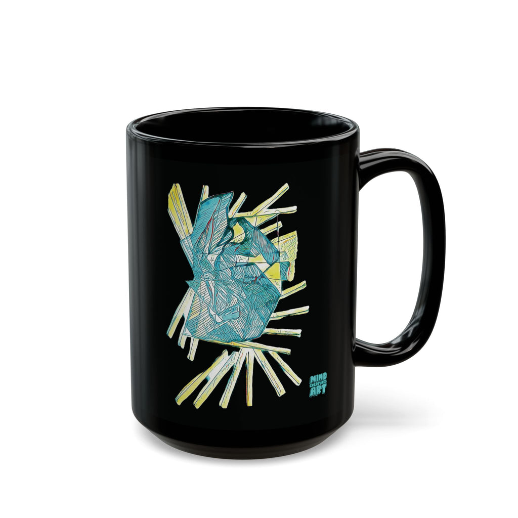 Lightspeed (Aqua) Black Ceramic Mug (11oz, 15oz)