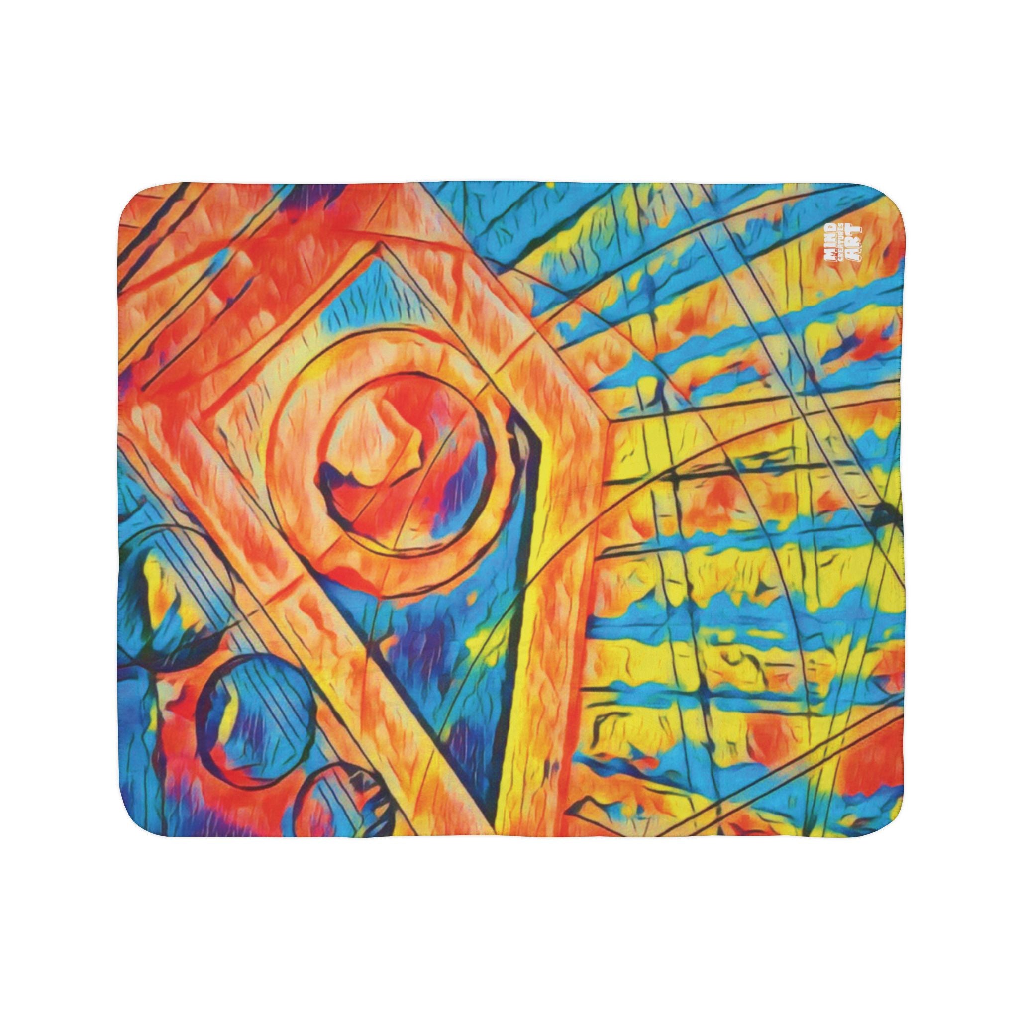 Love (Neon) Fleece Sherpa Blanket