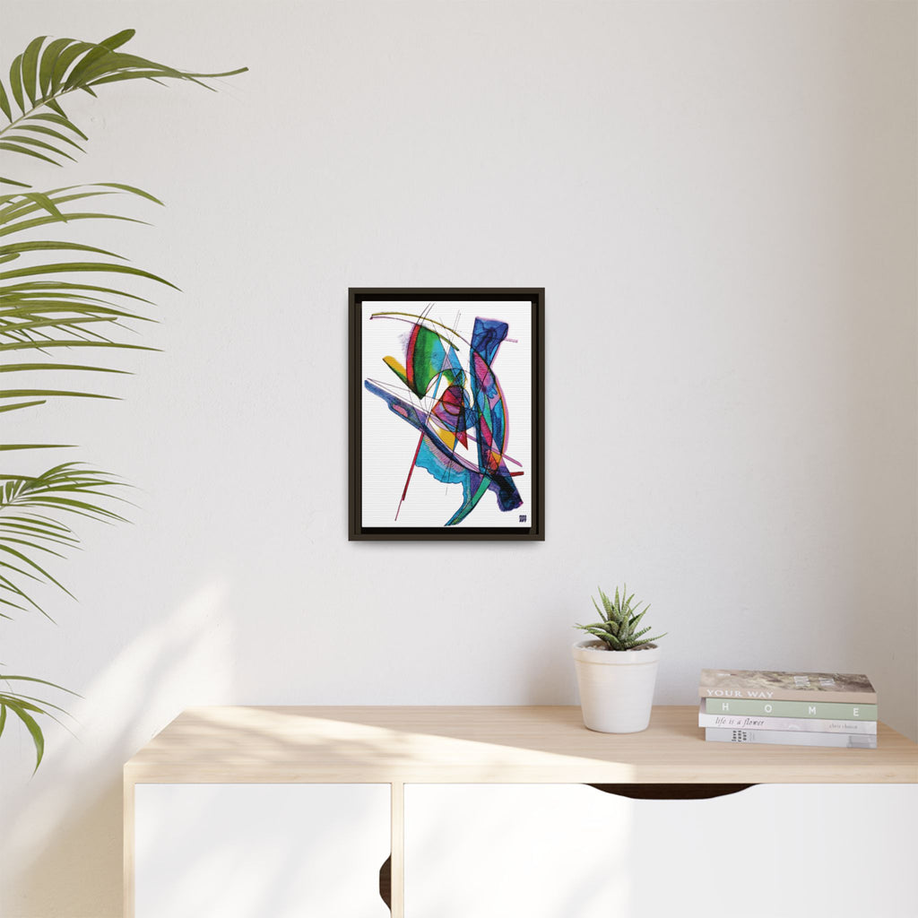 Watching (White Background) Matte Canvas, Framed